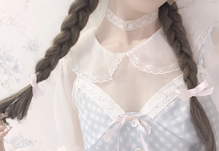 [2020 New] Yuki Hime Single Collar Pastel Babydoll Inner Blouse