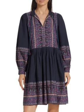 Adella Sea Print Tunic Dress, Purple