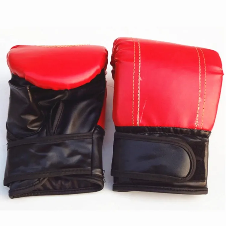 Adult Boxing Gloves Fighting Boxing Punching Half-finger Gloves(Red)