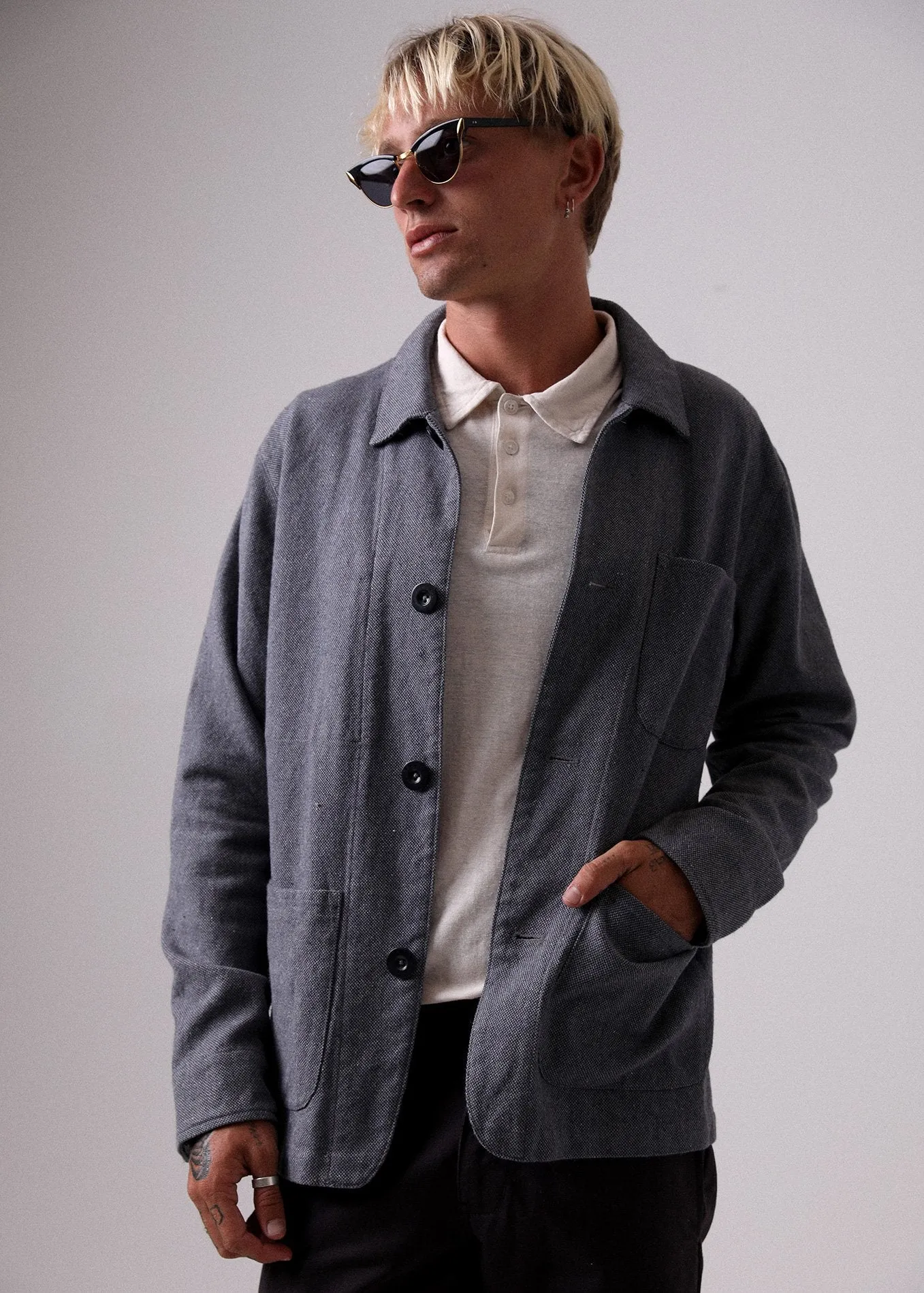 Afends Mens Culture Wave Chore - Hemp Jacket