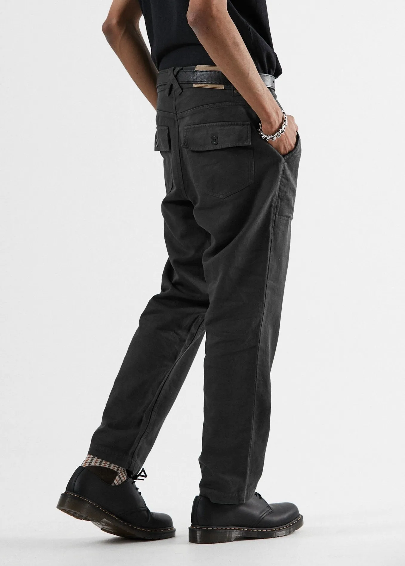 Afends Mens Ninety Twos - Hemp Relaxed Fit Chino Pant - Black