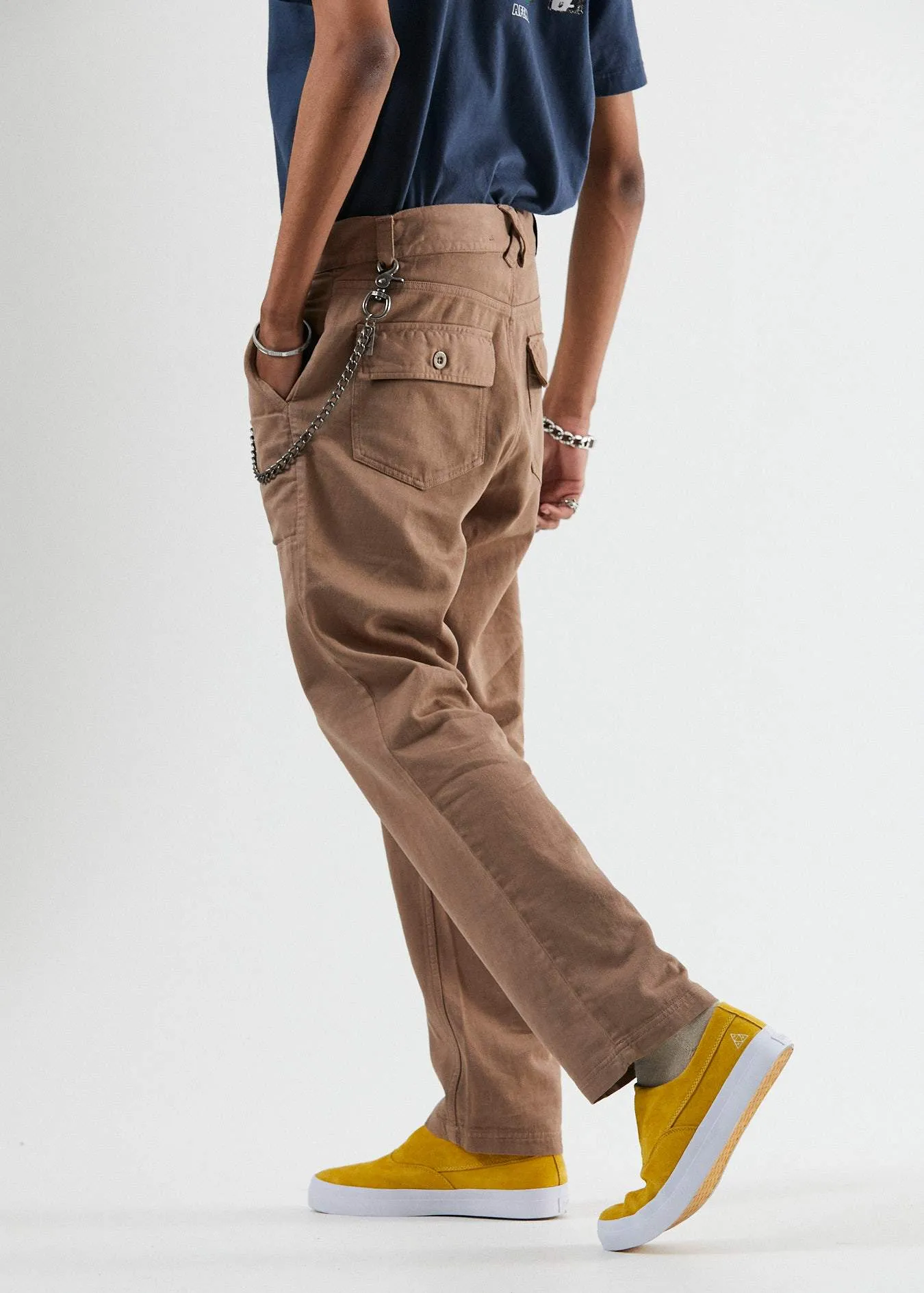 Afends Mens Ninety Twos - Hemp Relaxed Fit Chino Pant - Sand