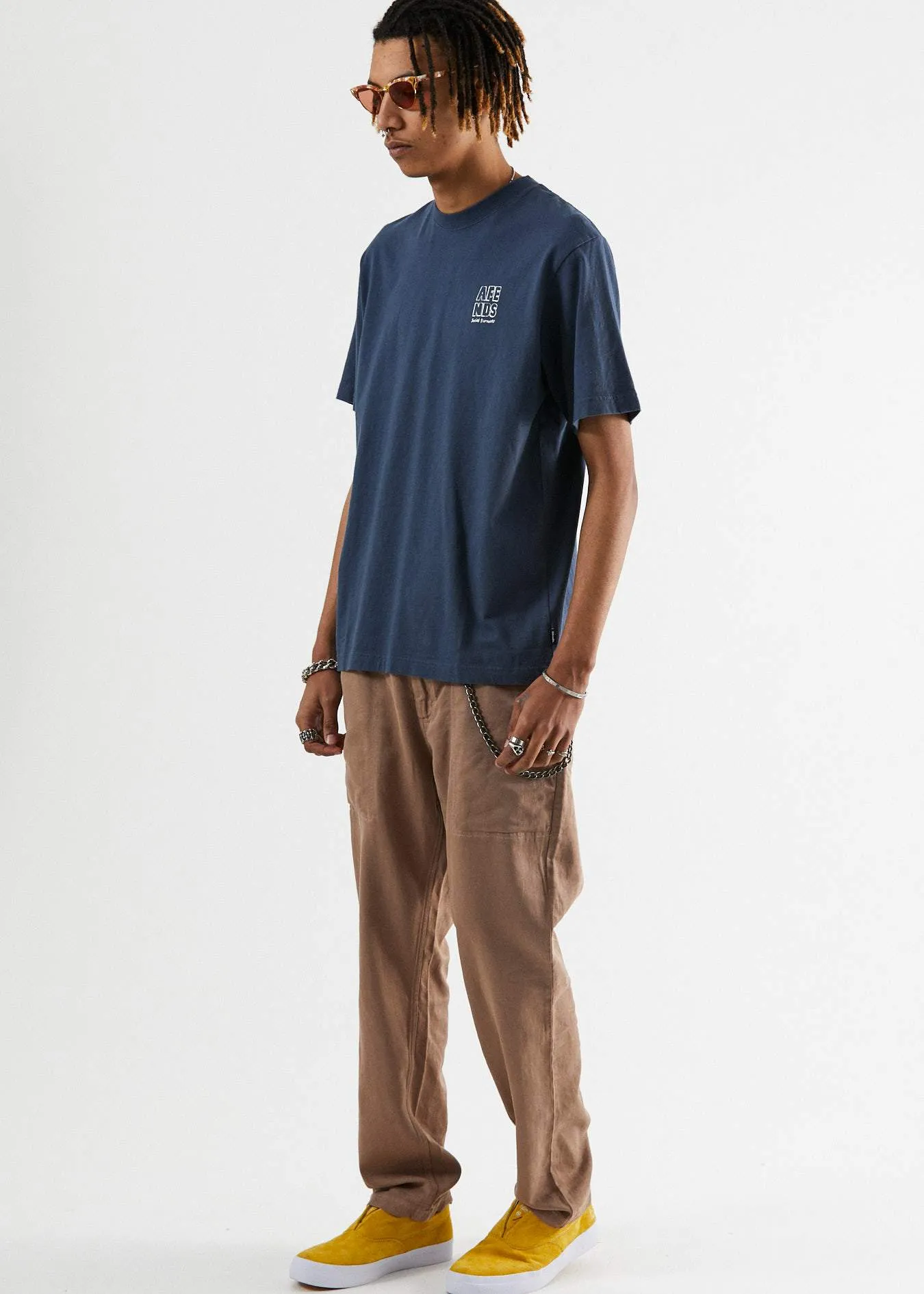 Afends Mens Ninety Twos - Hemp Relaxed Fit Chino Pant - Sand