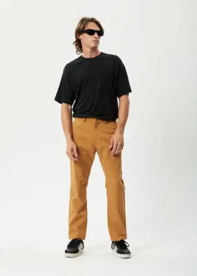 AFENDS Mens Ninety Twos - Relaxed Chino Pants - Chestnut