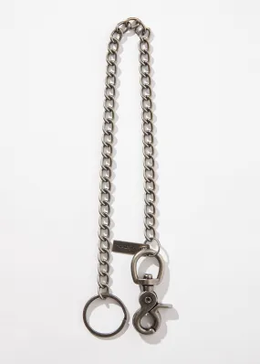 Afends Unisex Rotten - Key Wallet Chain - Antique Silver