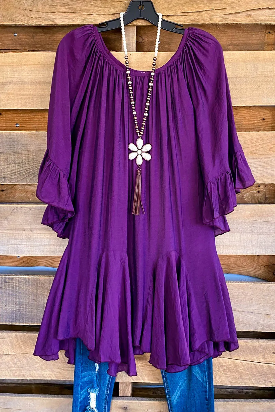 AHB EXCLUSIVE: The It Girl Oversized Loose Fitting Tunic - Purple