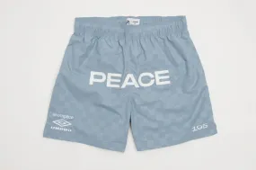 Akomplice x UMBRO Peace Checkerboard Shorts - Ashley Blue