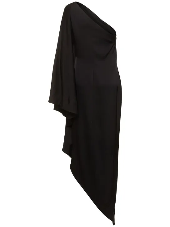 Alexandre Vauthier   One shoulder draped satin long dress 