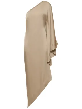 Alexandre Vauthier   One shoulder draped satin long dress 