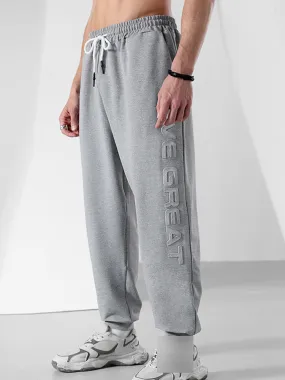 All Matched Letters Straight Loose Fitting Jogger