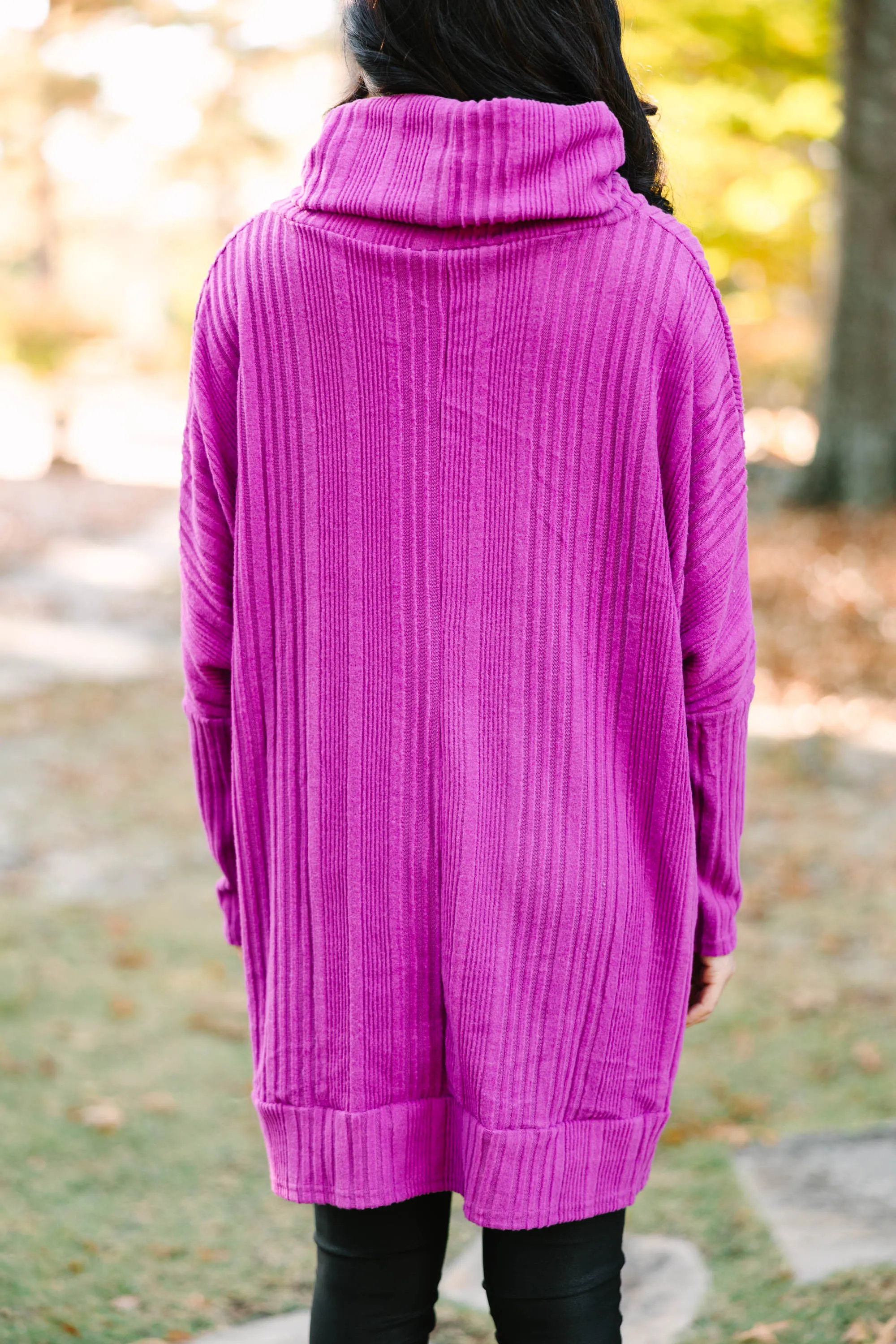 All Worth It Magenta Purple Ribbed Tunic