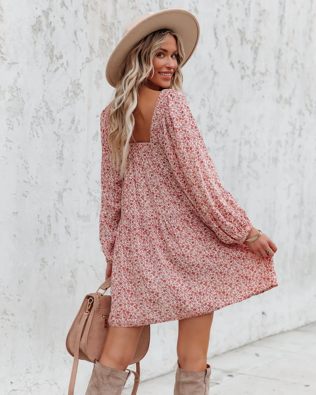 Aubree Pocketed Floral Babydoll Dress