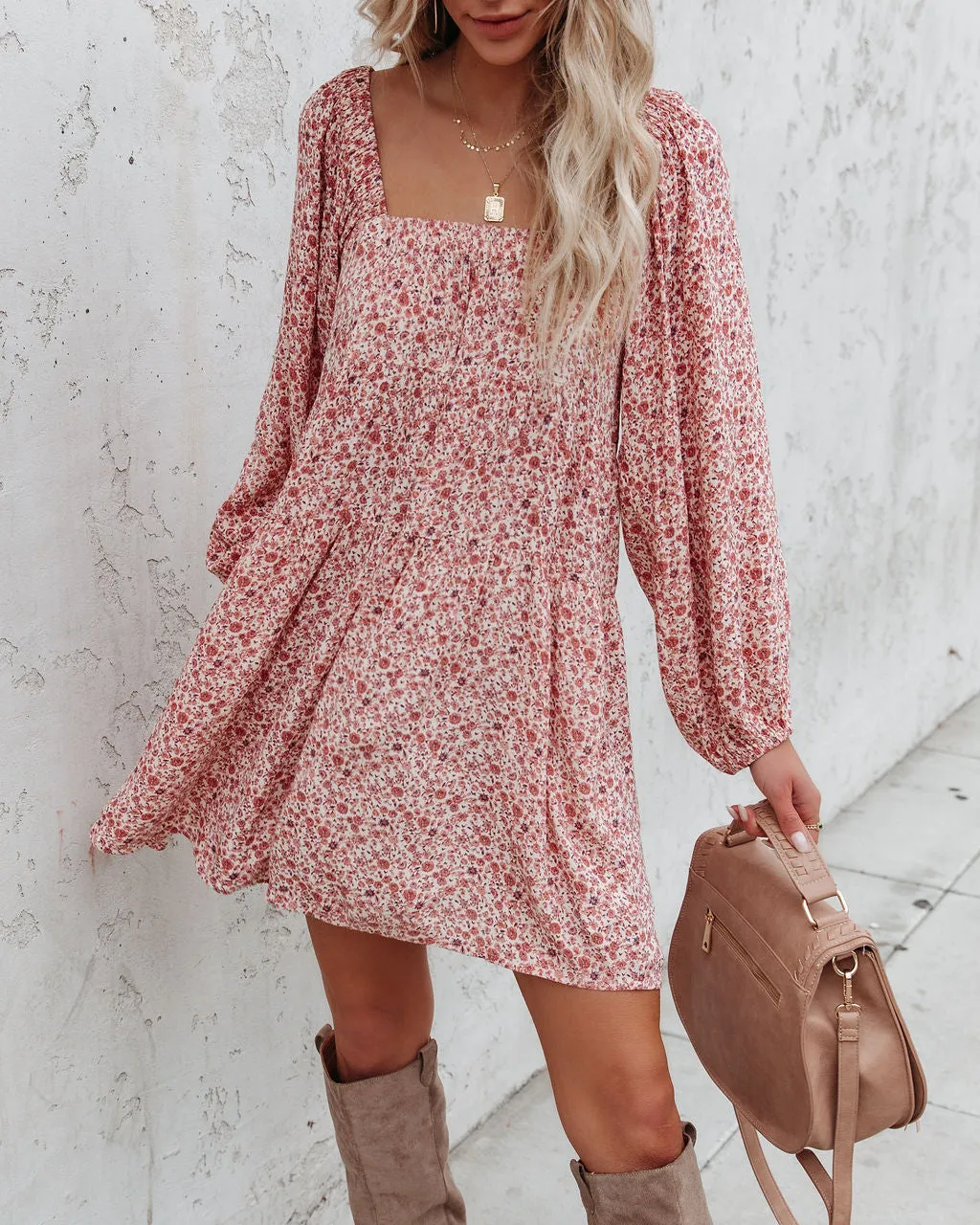 Aubree Pocketed Floral Babydoll Dress