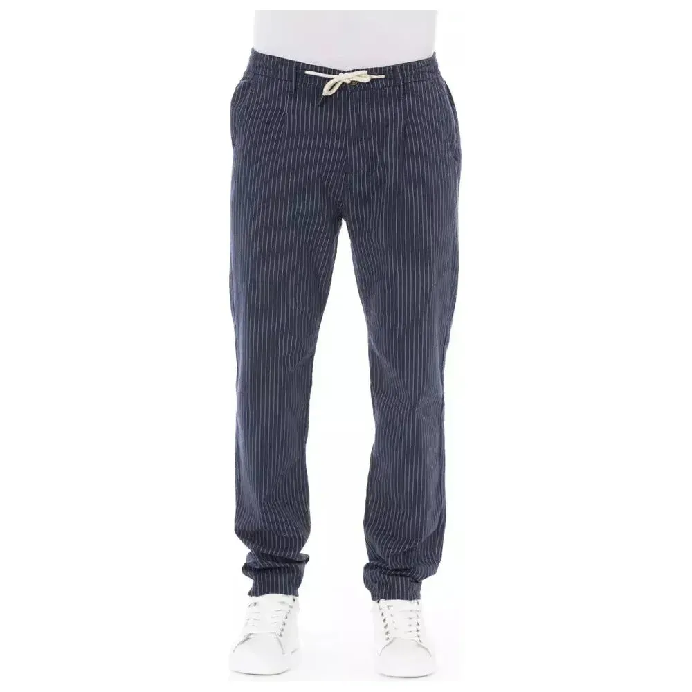 Baldinini Trend Blue Cotton Men Chino Pant