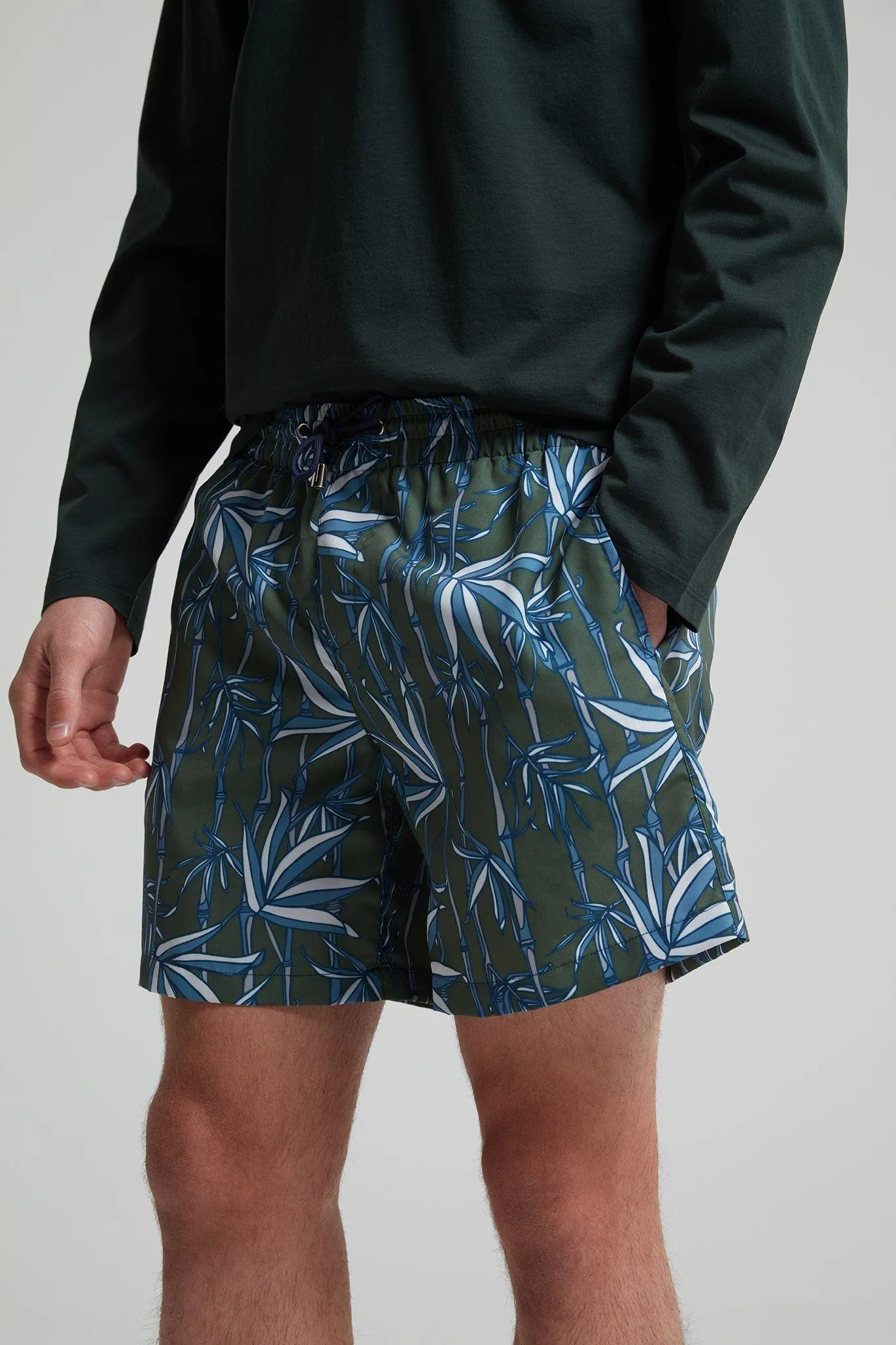 Bamboo Print Swim Short