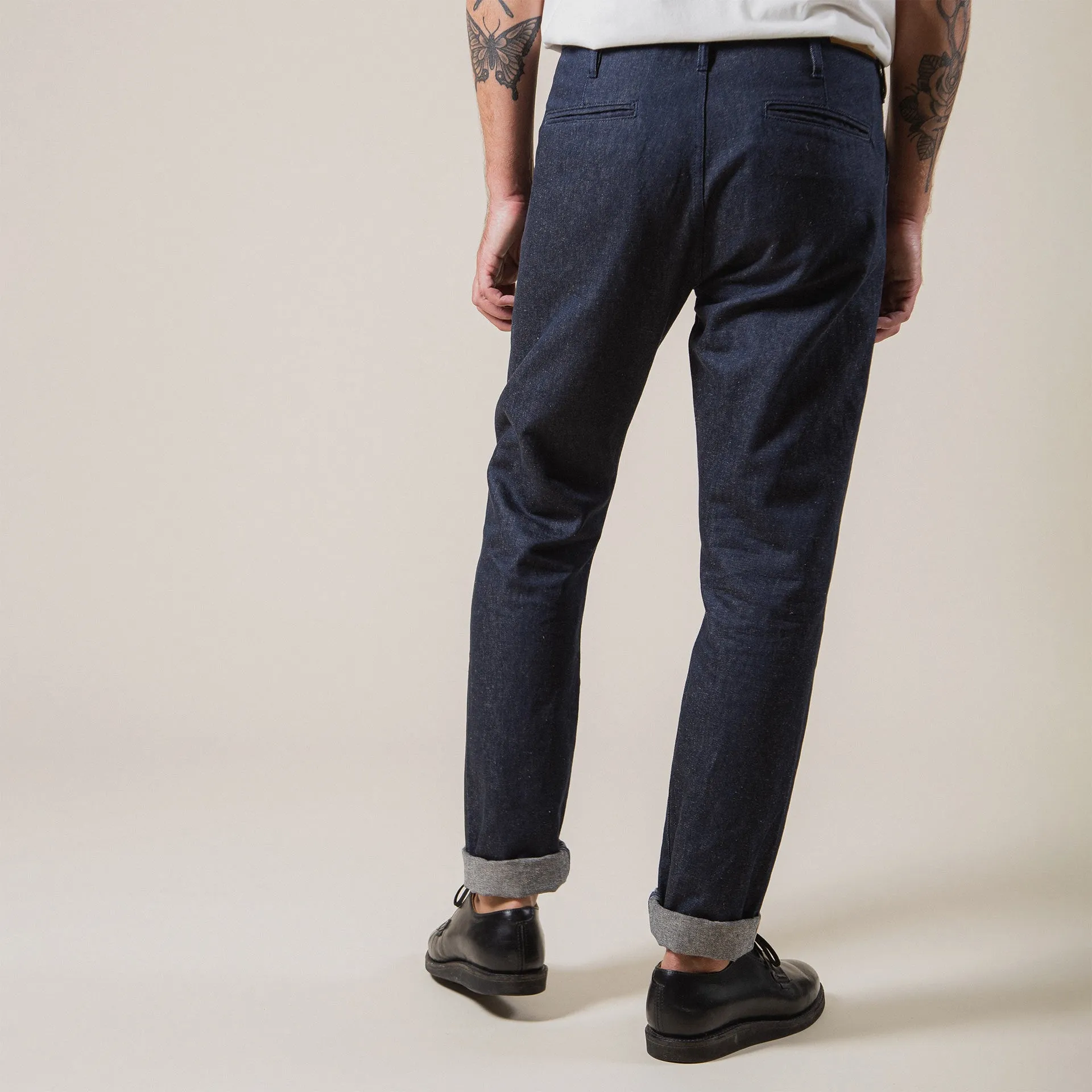 BC-01 TAPERED CHINO 11.5 oz. stay-blue hemp selvedge [C/O]