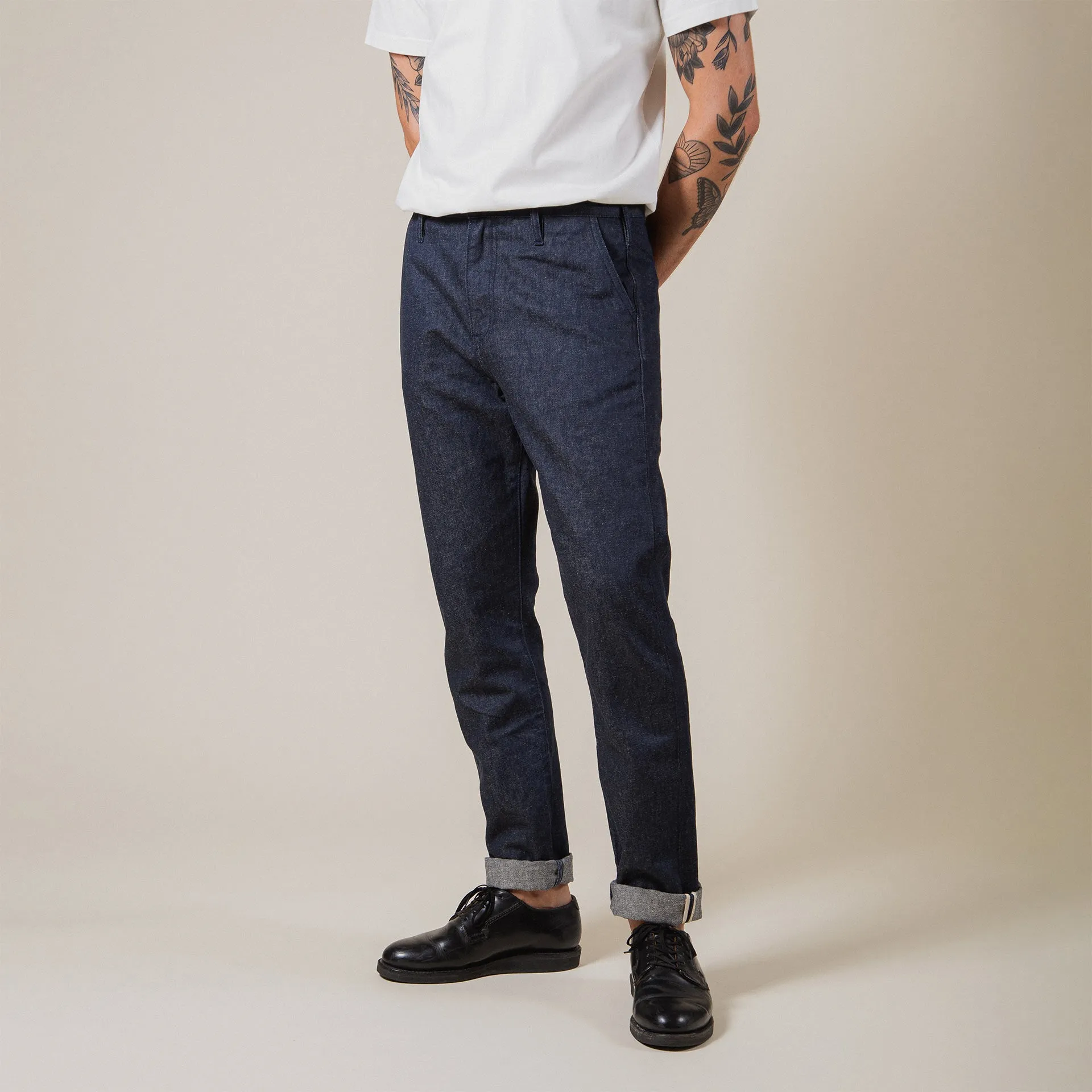 BC-01 TAPERED CHINO 11.5 oz. stay-blue hemp selvedge [C/O]