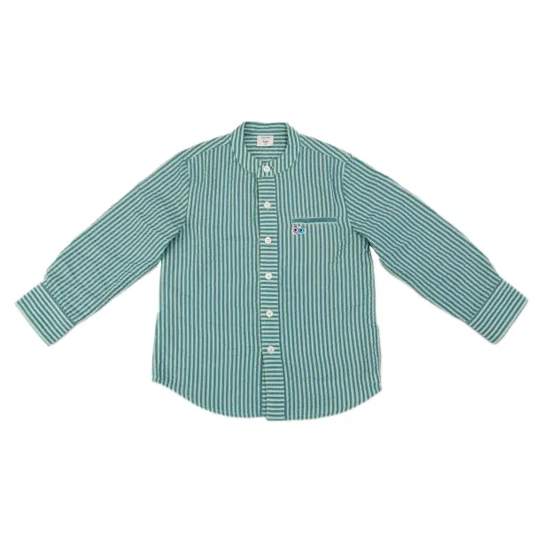 Boys breezy seersucker shirt