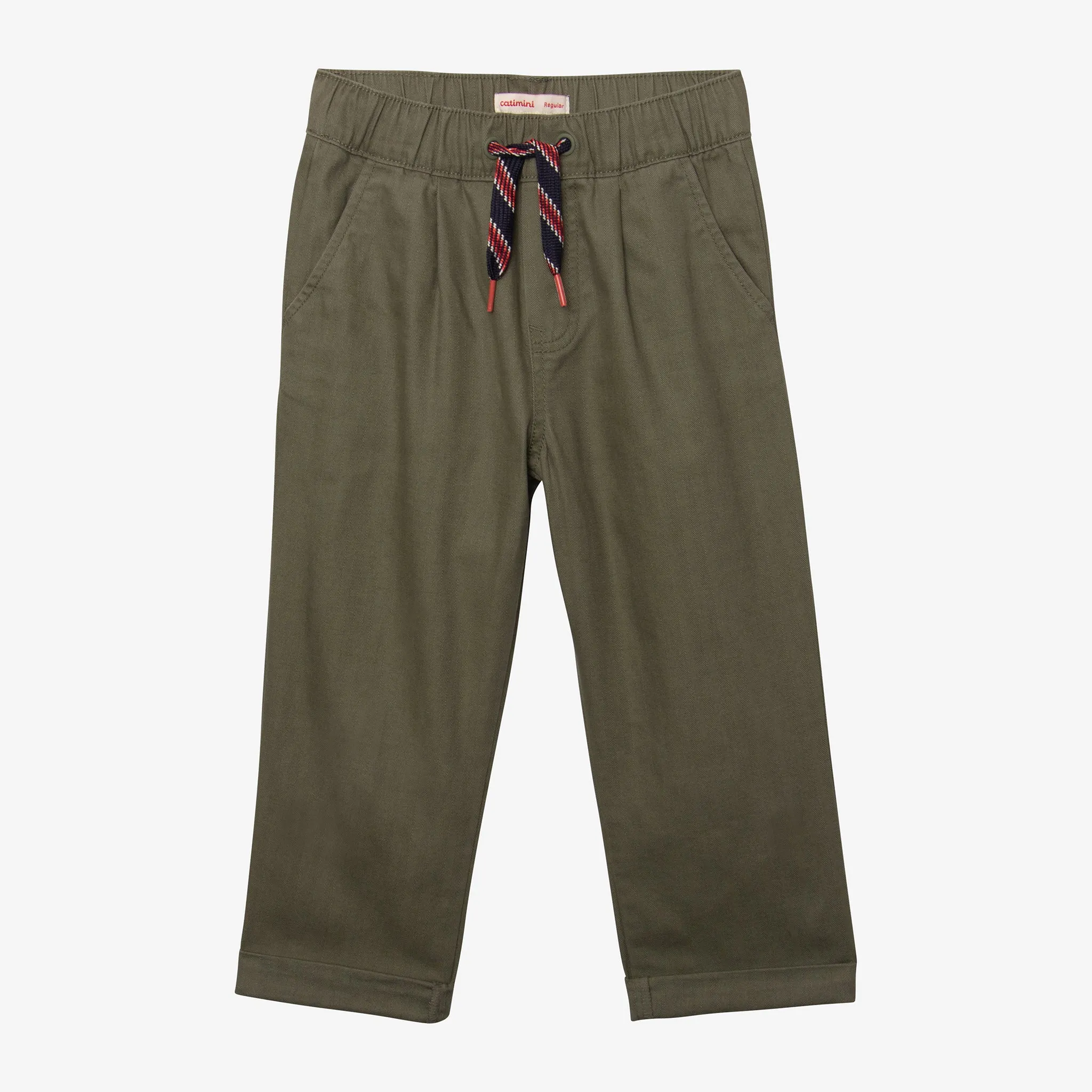 Boys' green pull-on chino pants