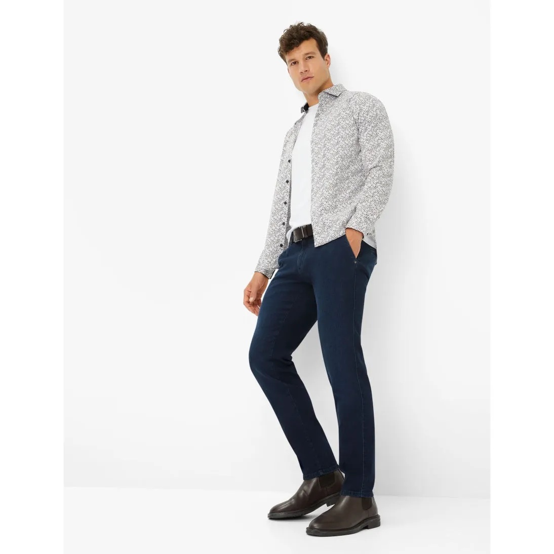 Brax Fabio Denim Chinos in Dark Blue Used 81-7247