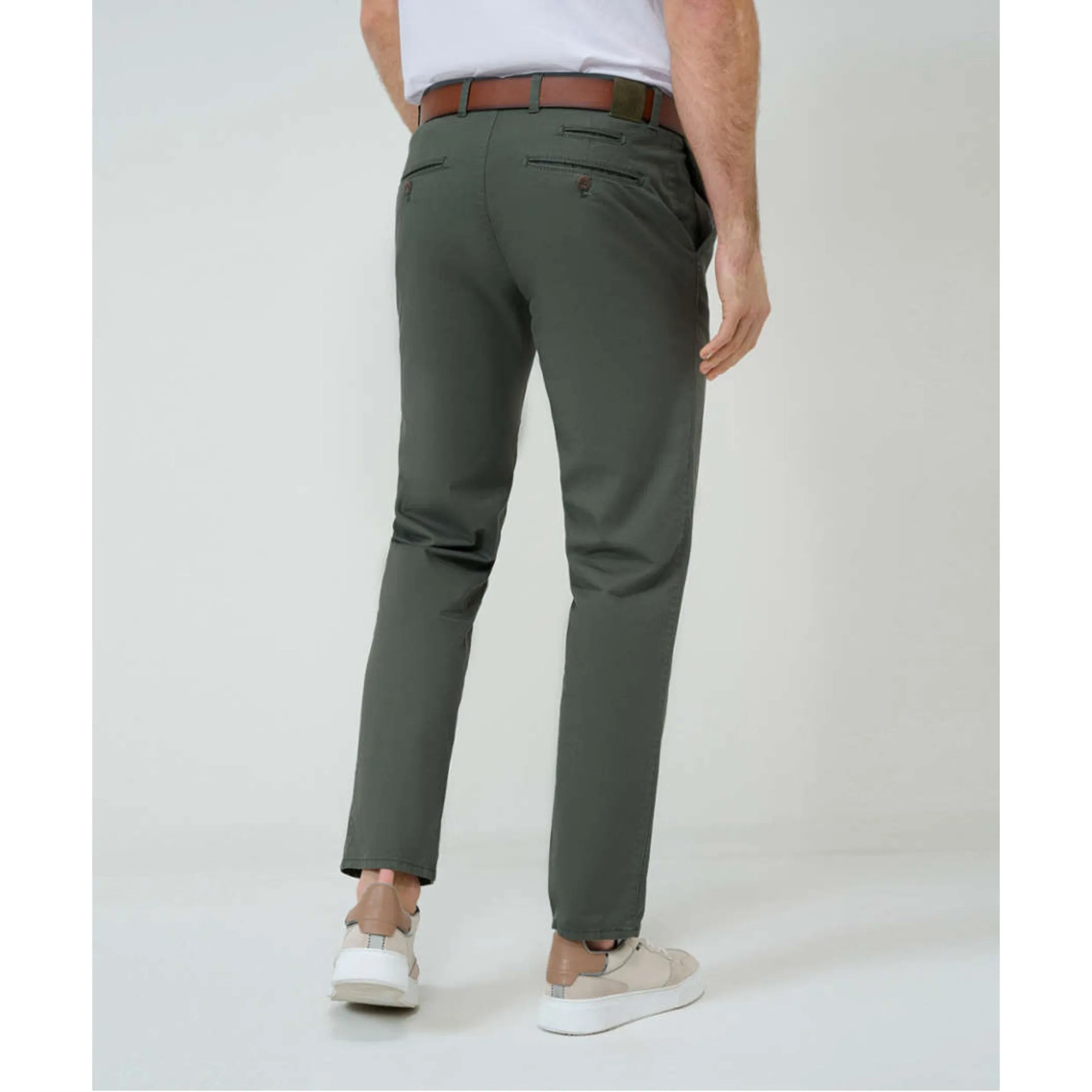 Brax Fabio Slim Fit Hi-Flex Lightweight Stretch Chino 81-1608 Pale Olive