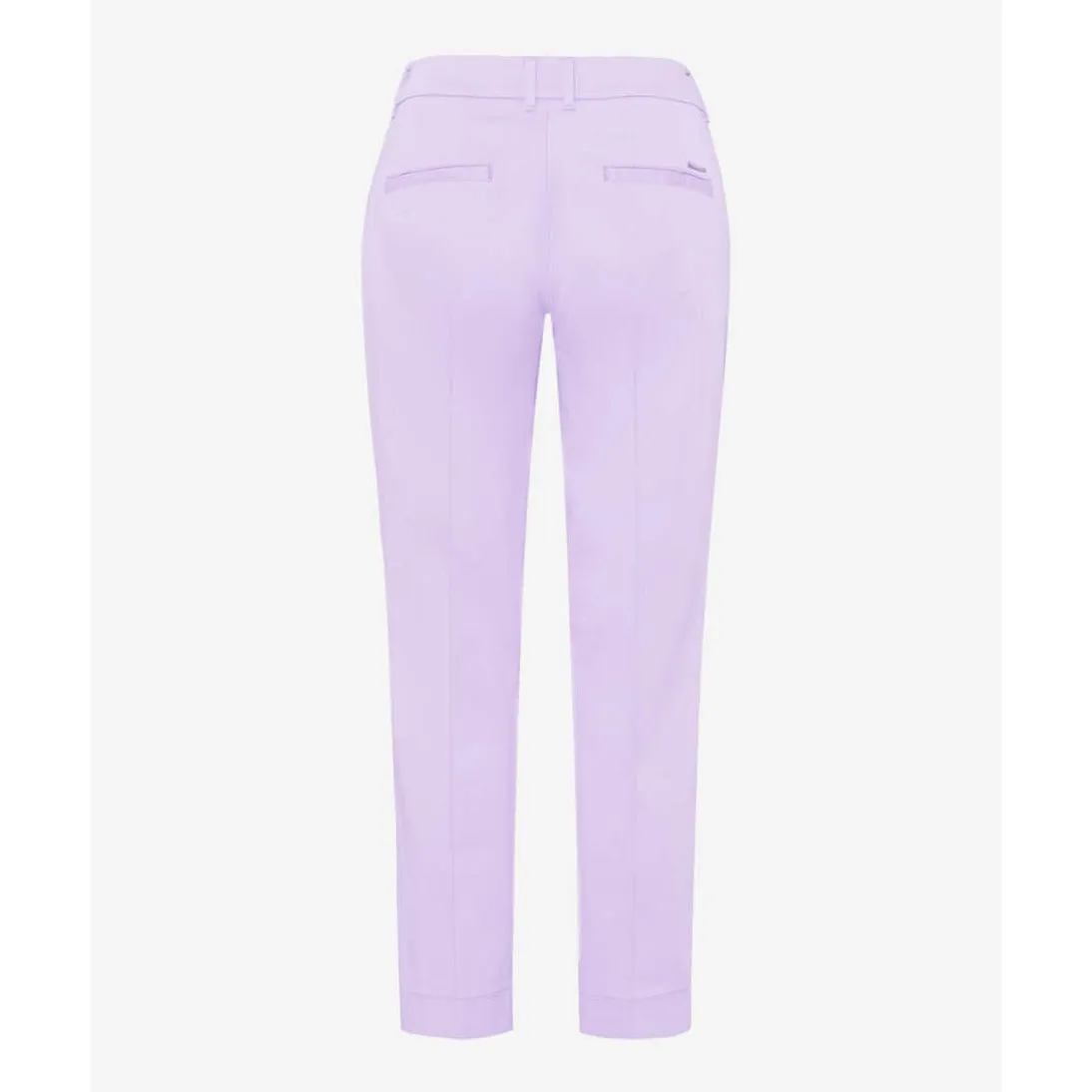 Brax Mara S Regular Fit Stretch Lightweight Satin Cotton Chinos In Pale Lilac 74-1458