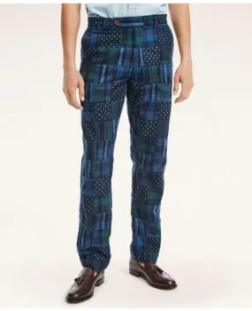 Brooks Brothers Men's Milano Slim-Fit Madras Chino Pants Indigo