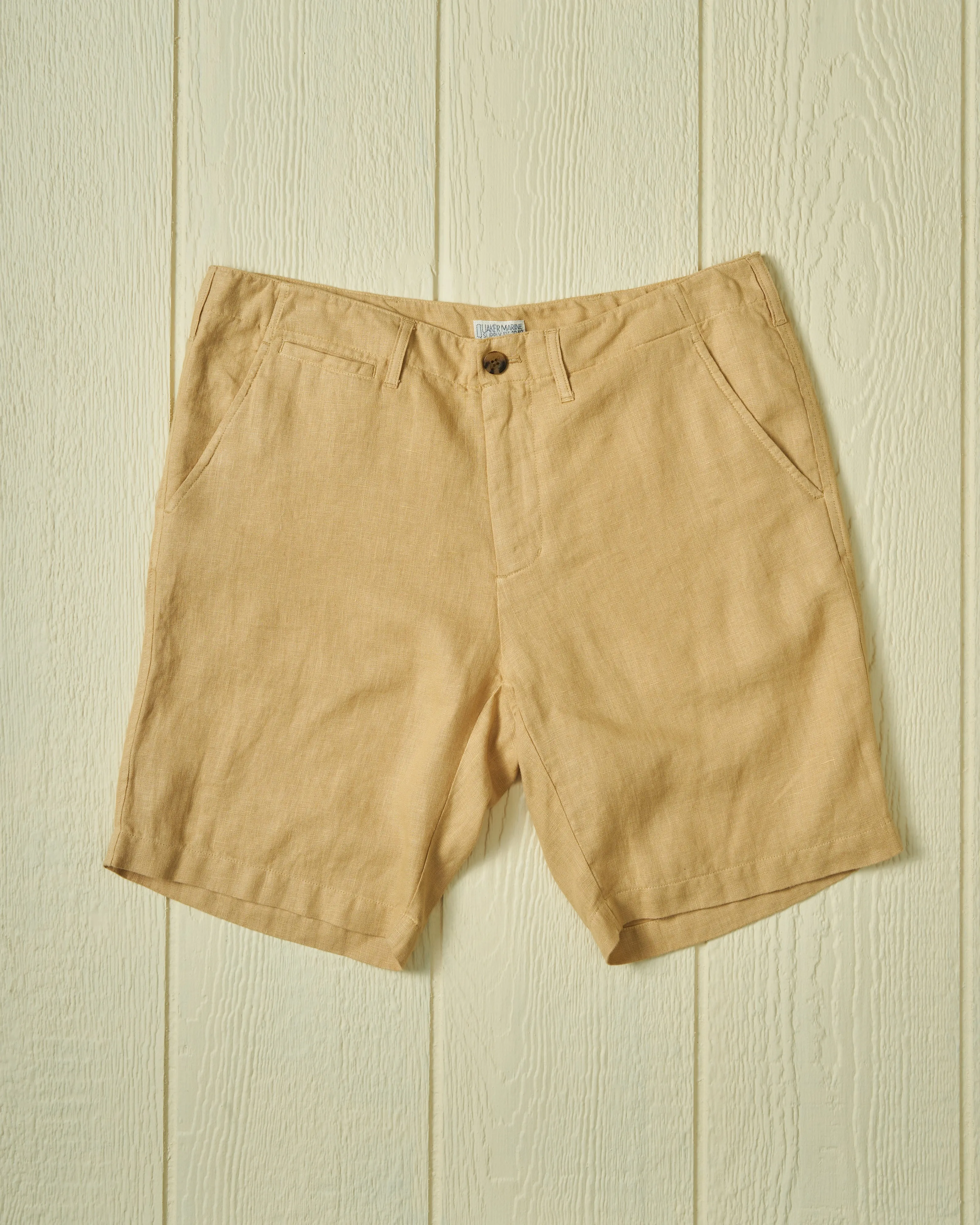 Camden Short in Khaki Linen