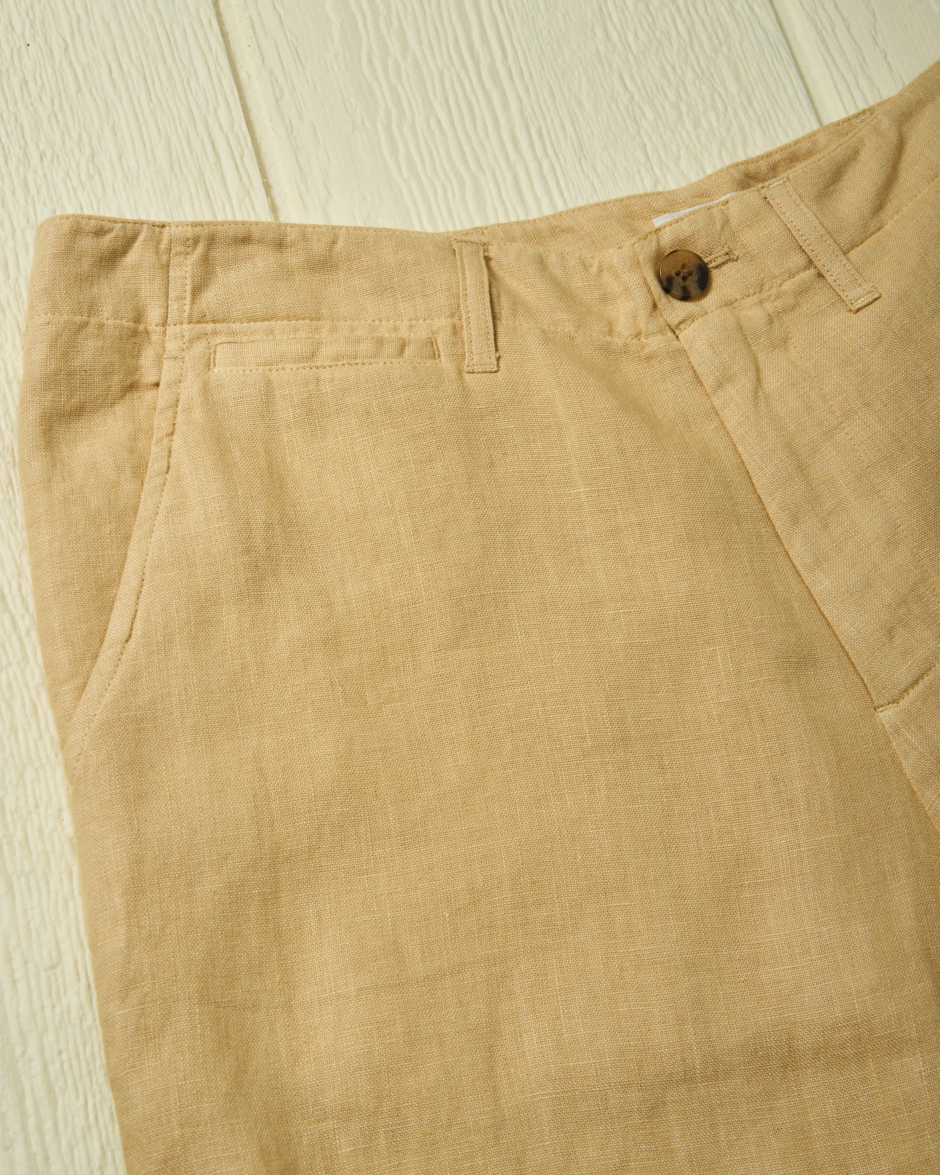 Camden Short in Khaki Linen