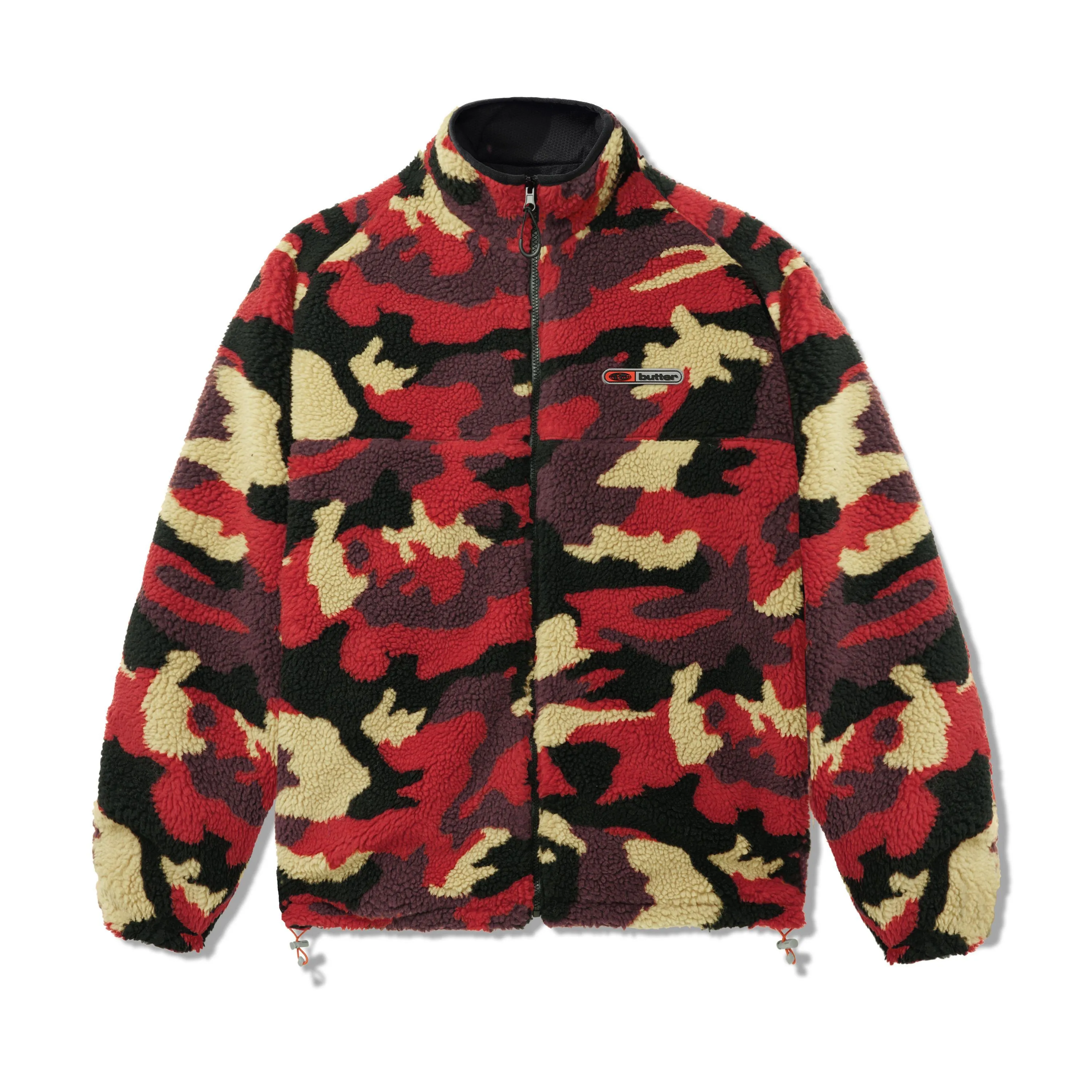 Camo Sherpa Jacket, Red