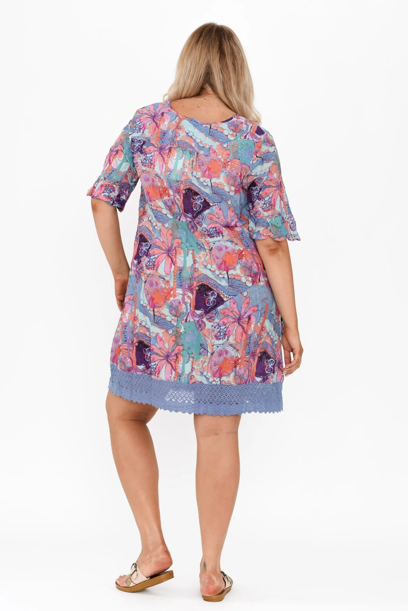 Cayman Purple Paradise Cotton Tunic Dress