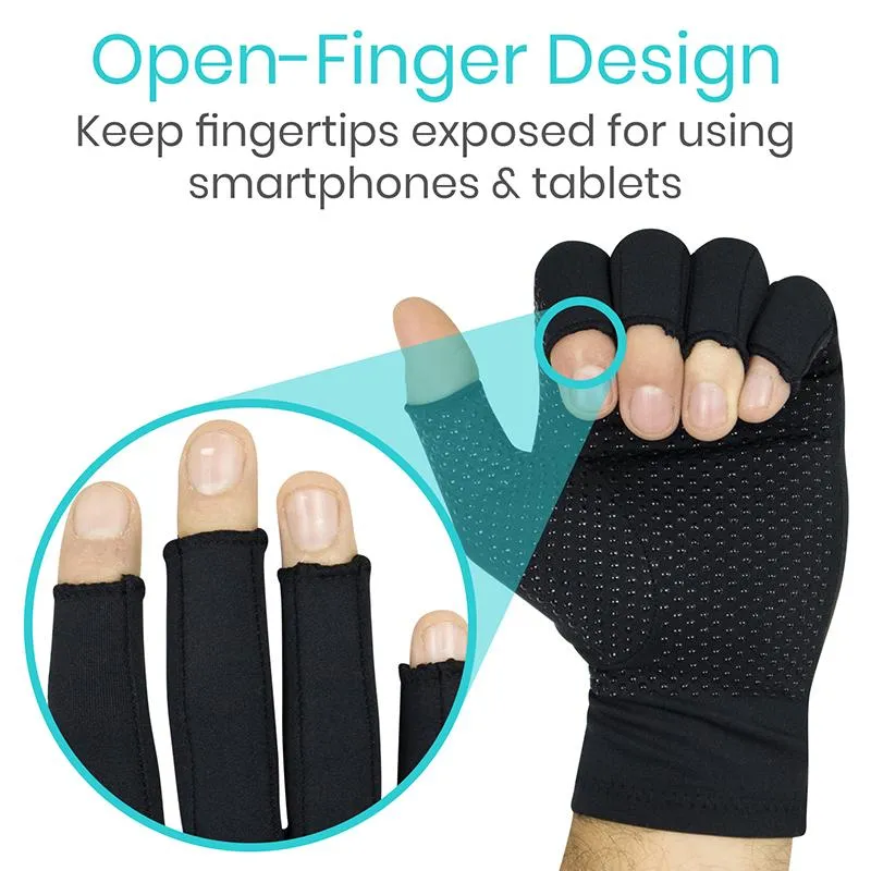 Copper Fingerless Arthritis Gloves