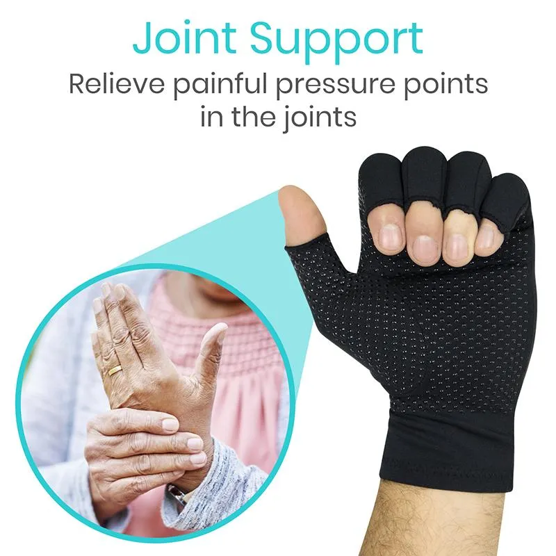 Copper Fingerless Arthritis Gloves