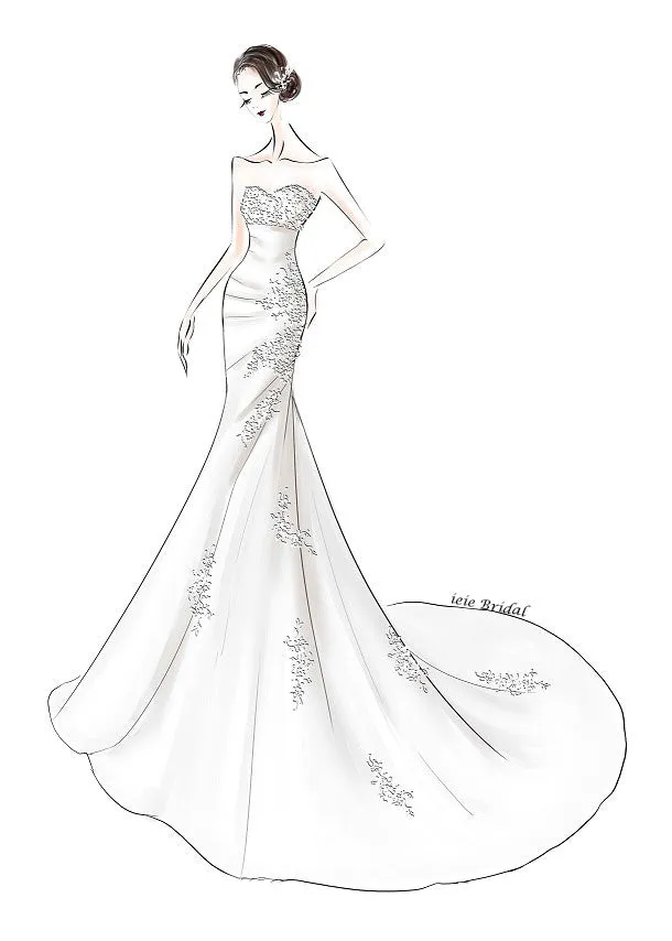 Custom Wedding Dress Sketch