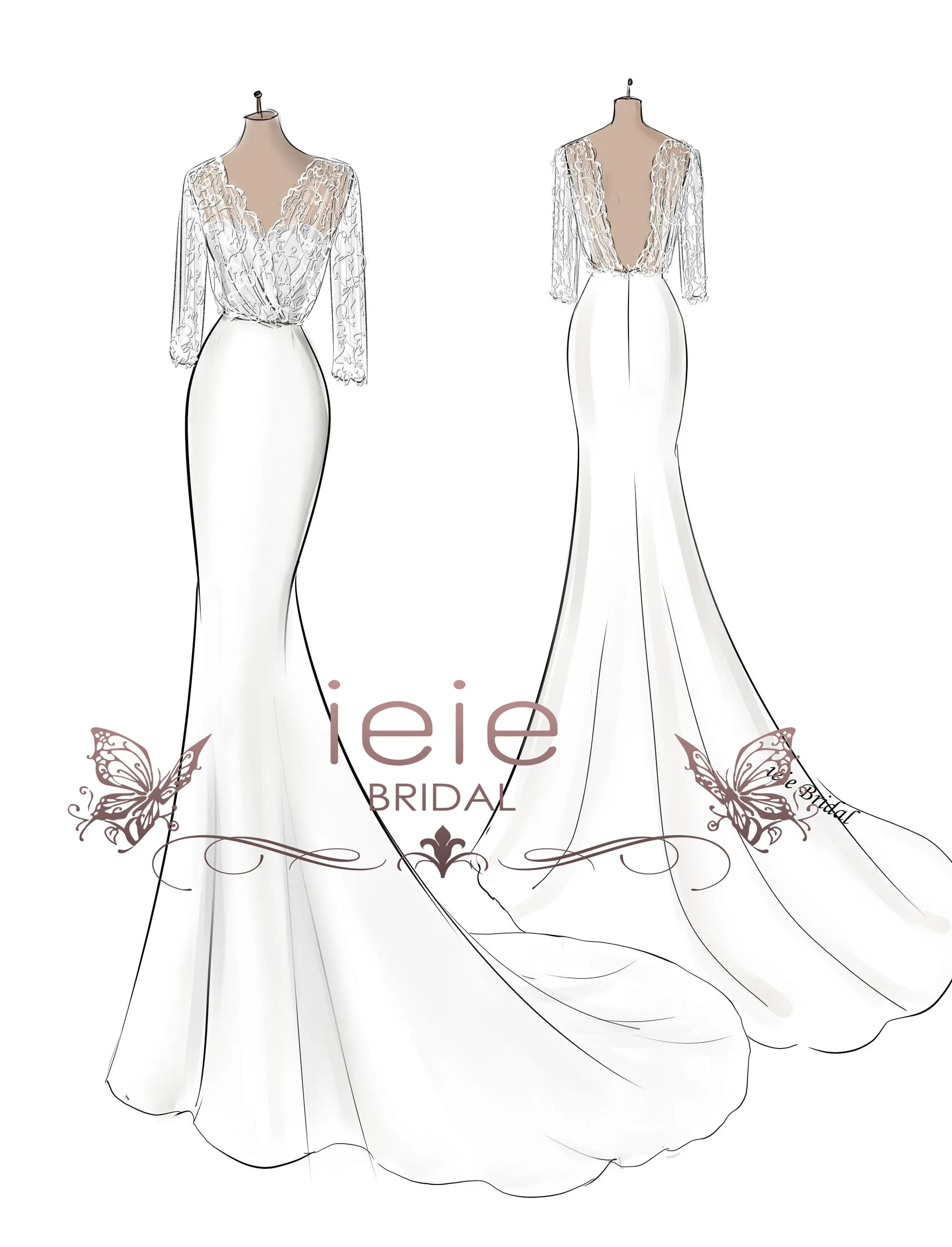 Custom Wedding Dress Sketch