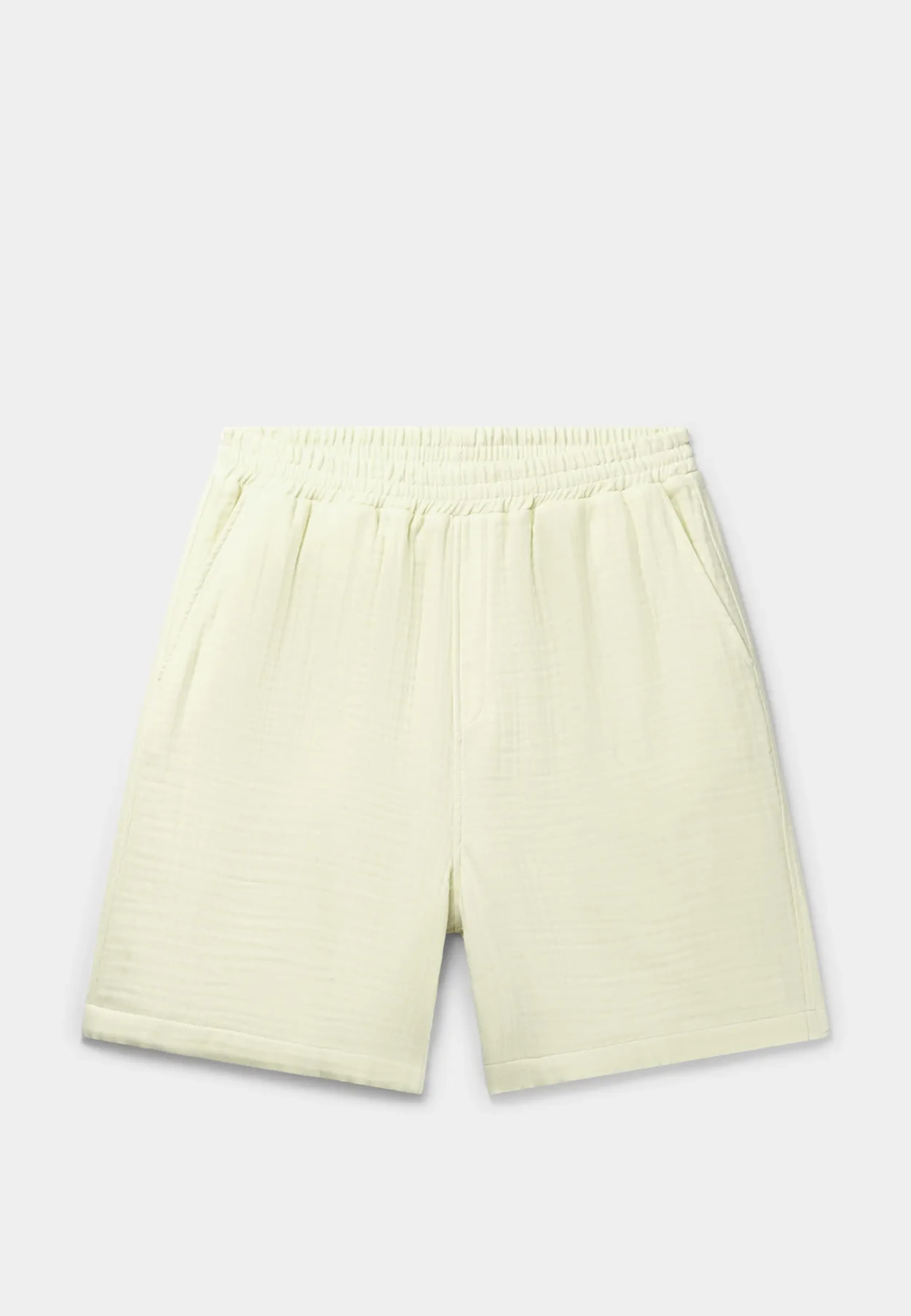 Daily Paper Enzi Seersucker Shorts Icing - Yellow