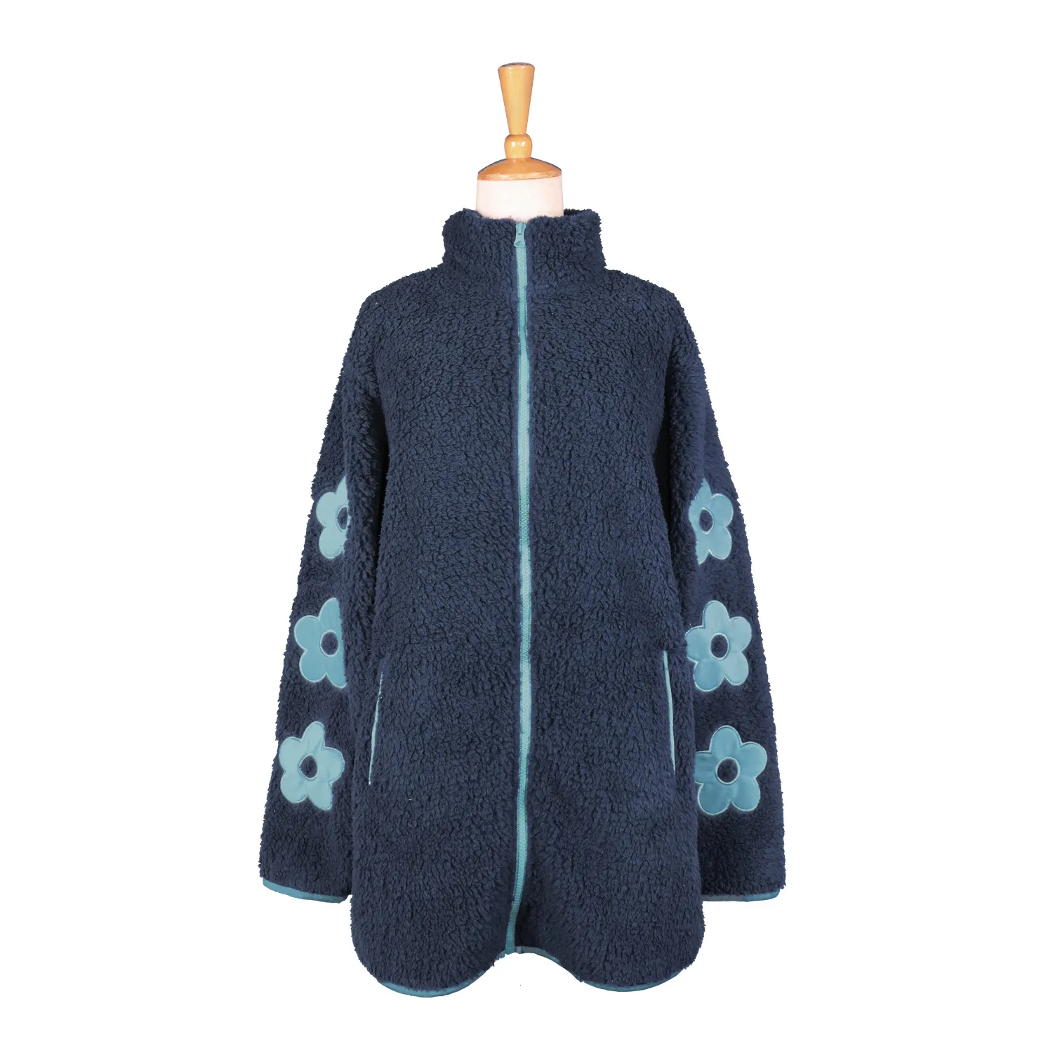 Daisy Meadow Sherpa Jacket - Navy