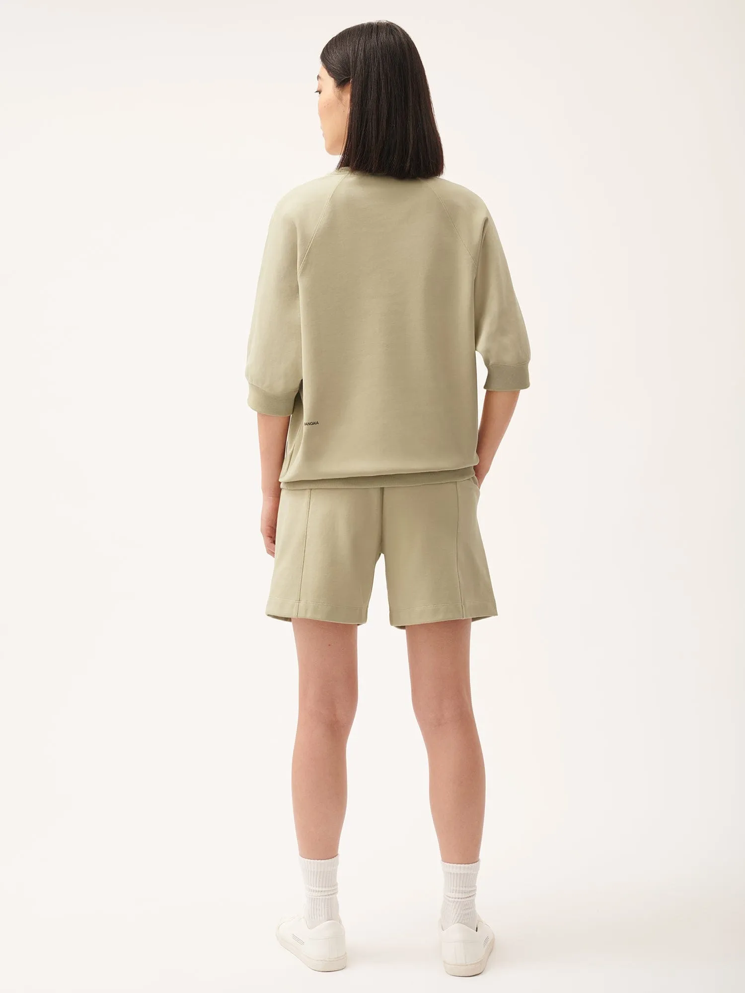 DNA Double Jersey Panelled Shorts—maitake beige