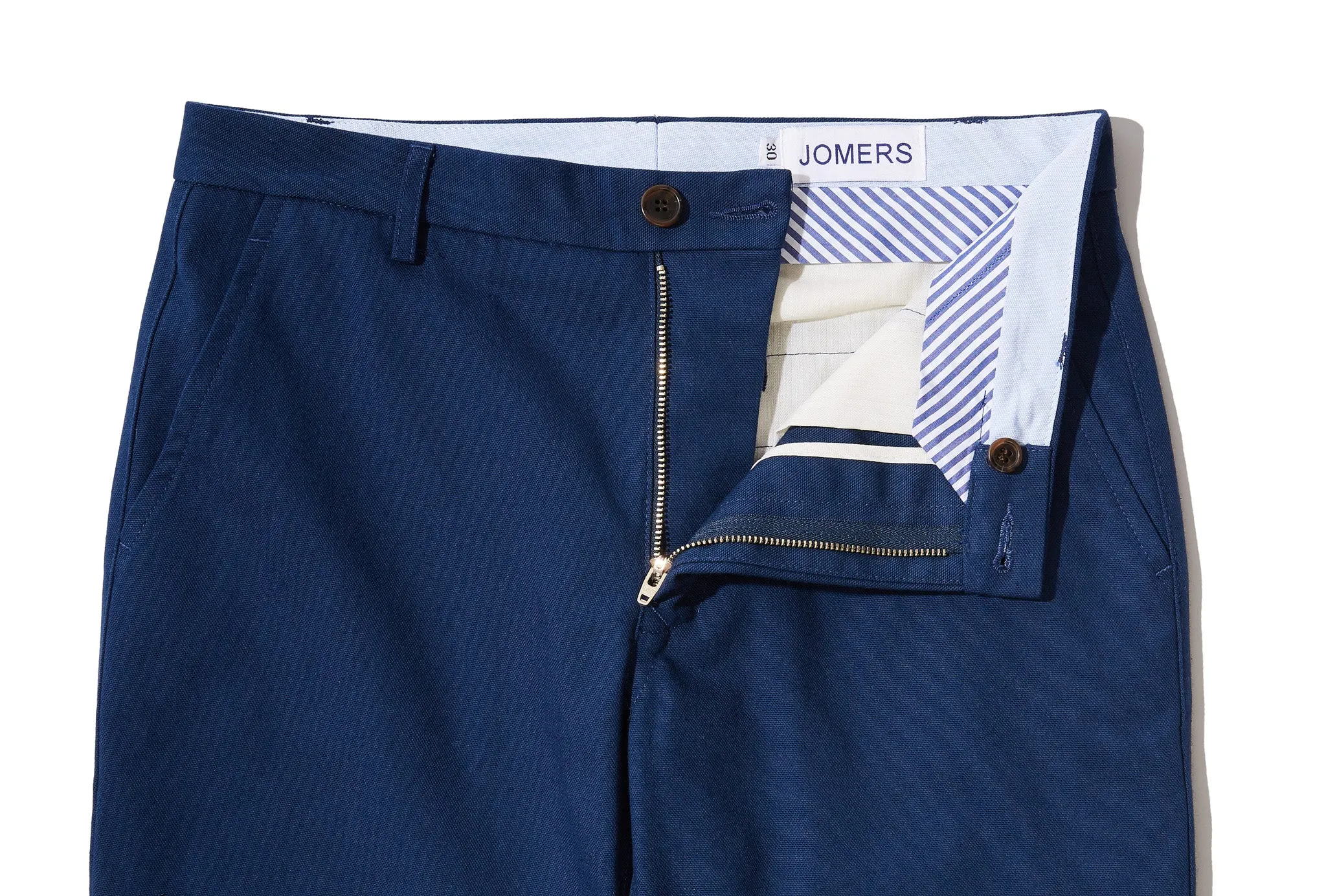 Elmont (Slim) - Dark Blue Canvas Chino