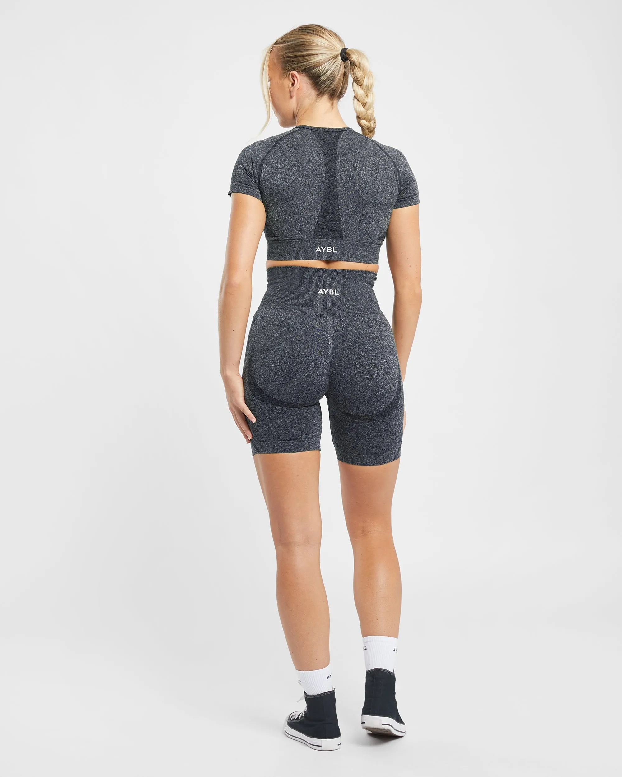 Empower Seamless Cycling Shorts - Black Marl