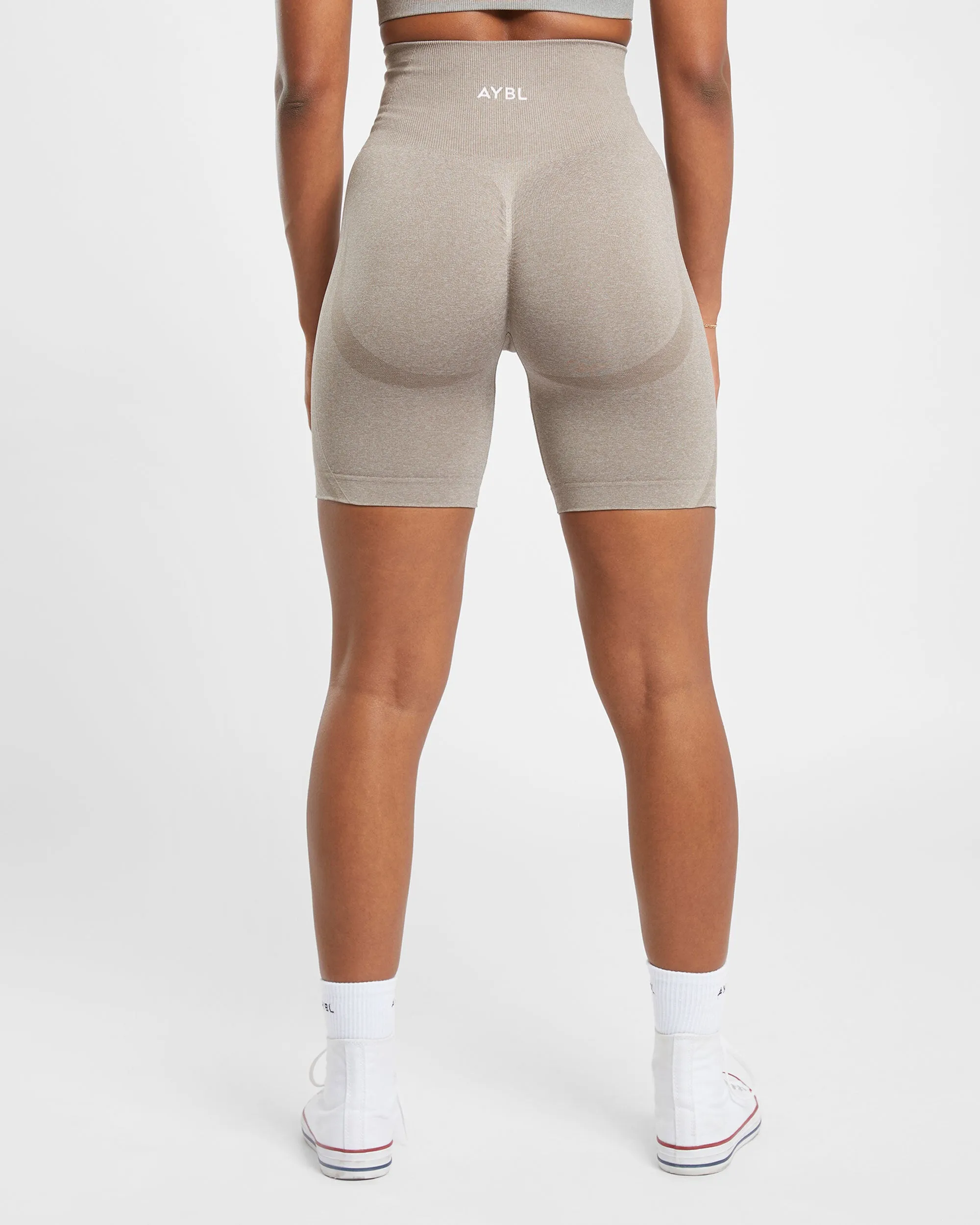 Empower Seamless Cycling Shorts - Taupe Marl