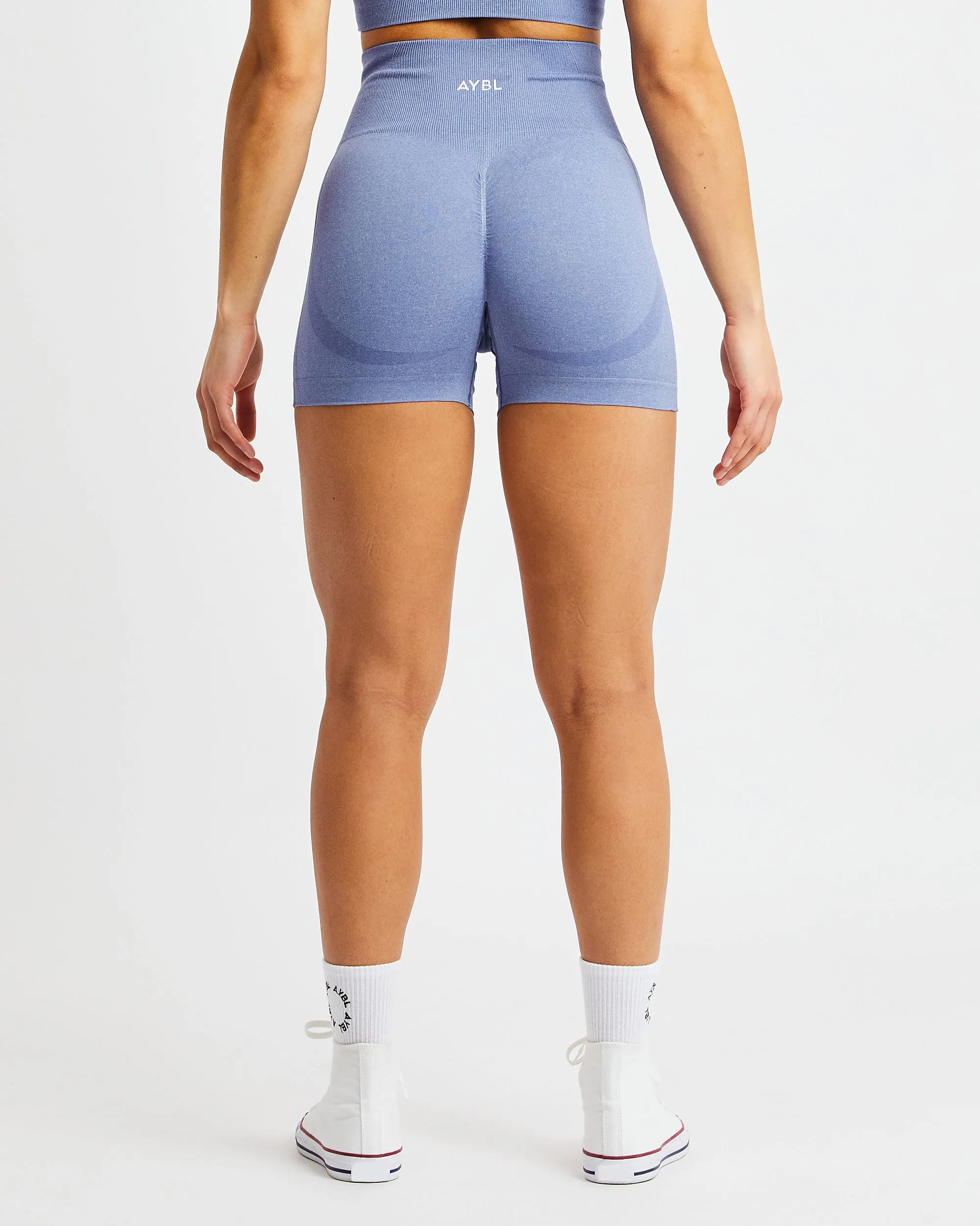 Empower Seamless Shorts - Blue Marl