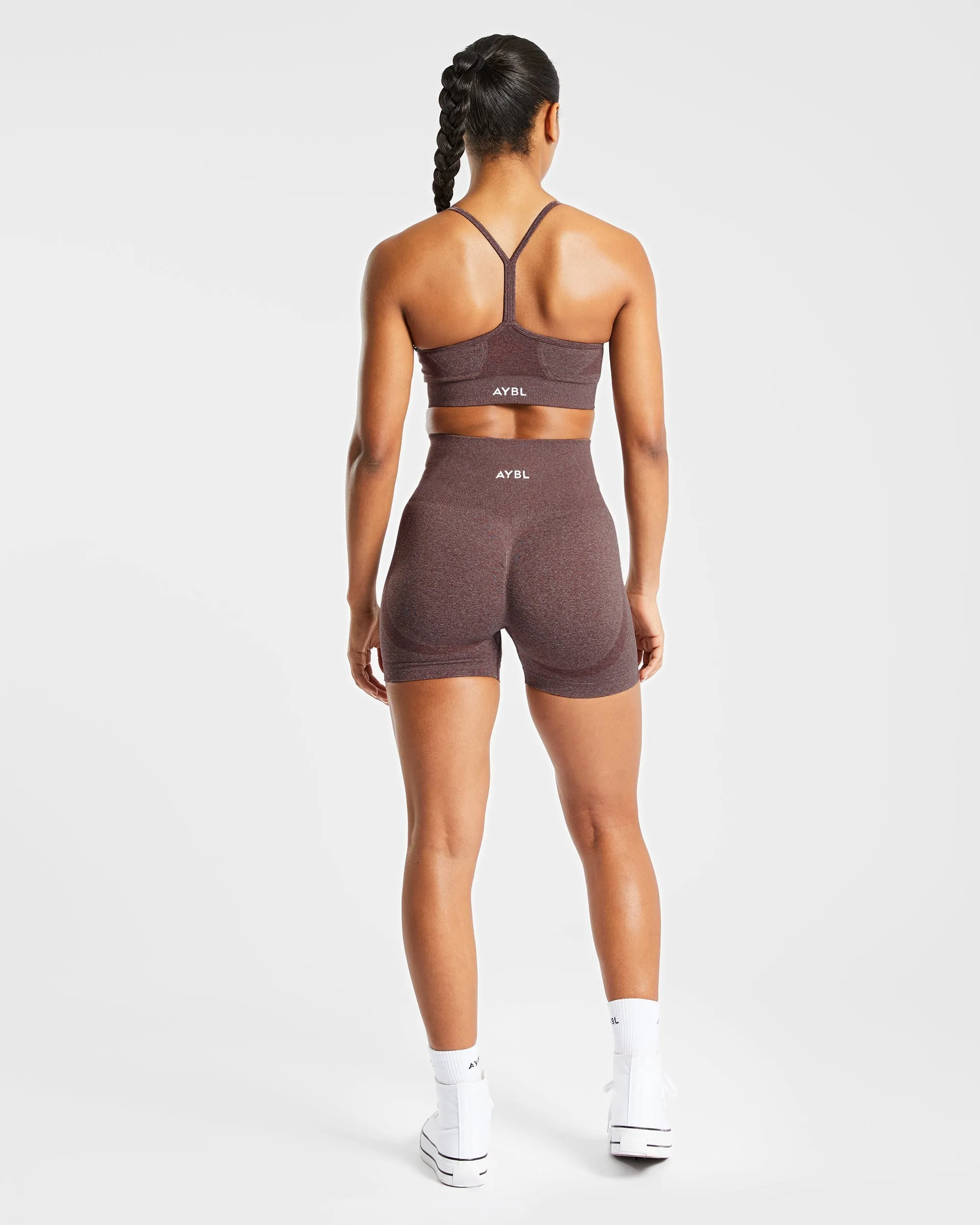 Empower Seamless Shorts - Brown Marl