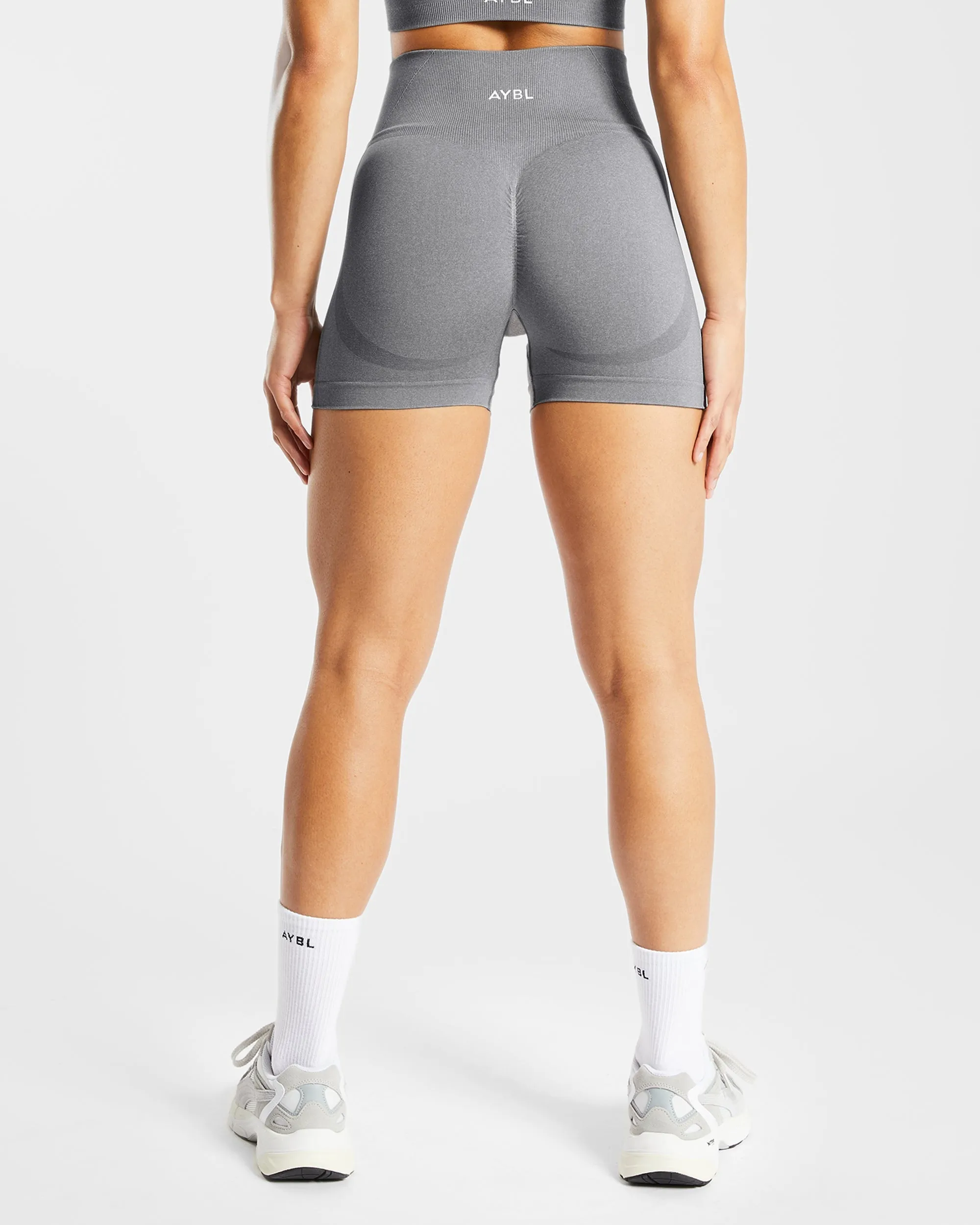 Empower Seamless Shorts - Grey Marl