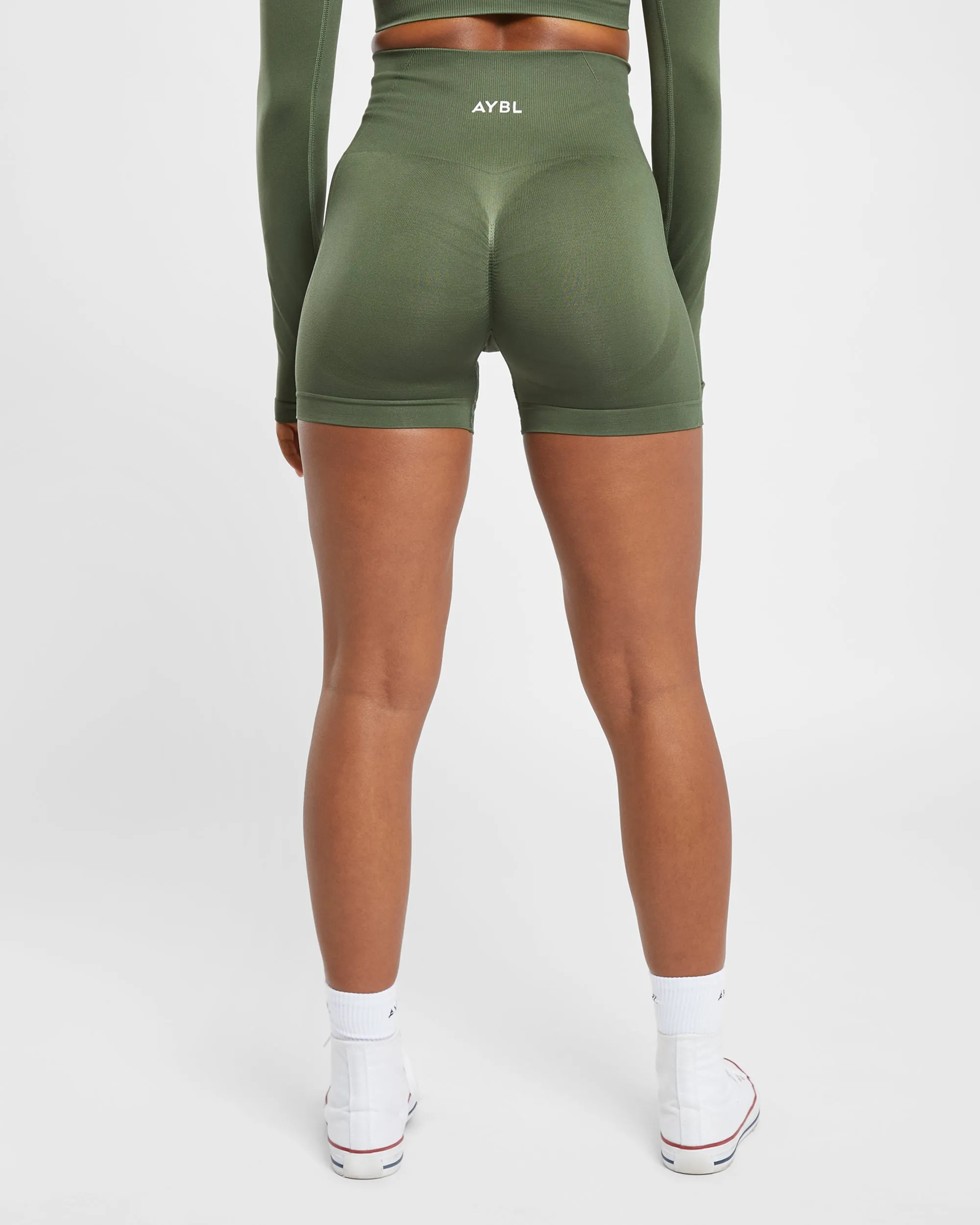 Empower Seamless Shorts - Khaki Green