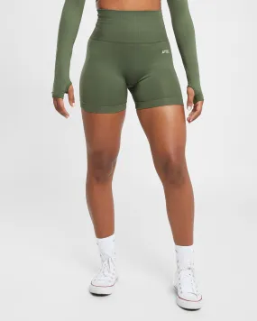 Empower Seamless Shorts - Khaki Green