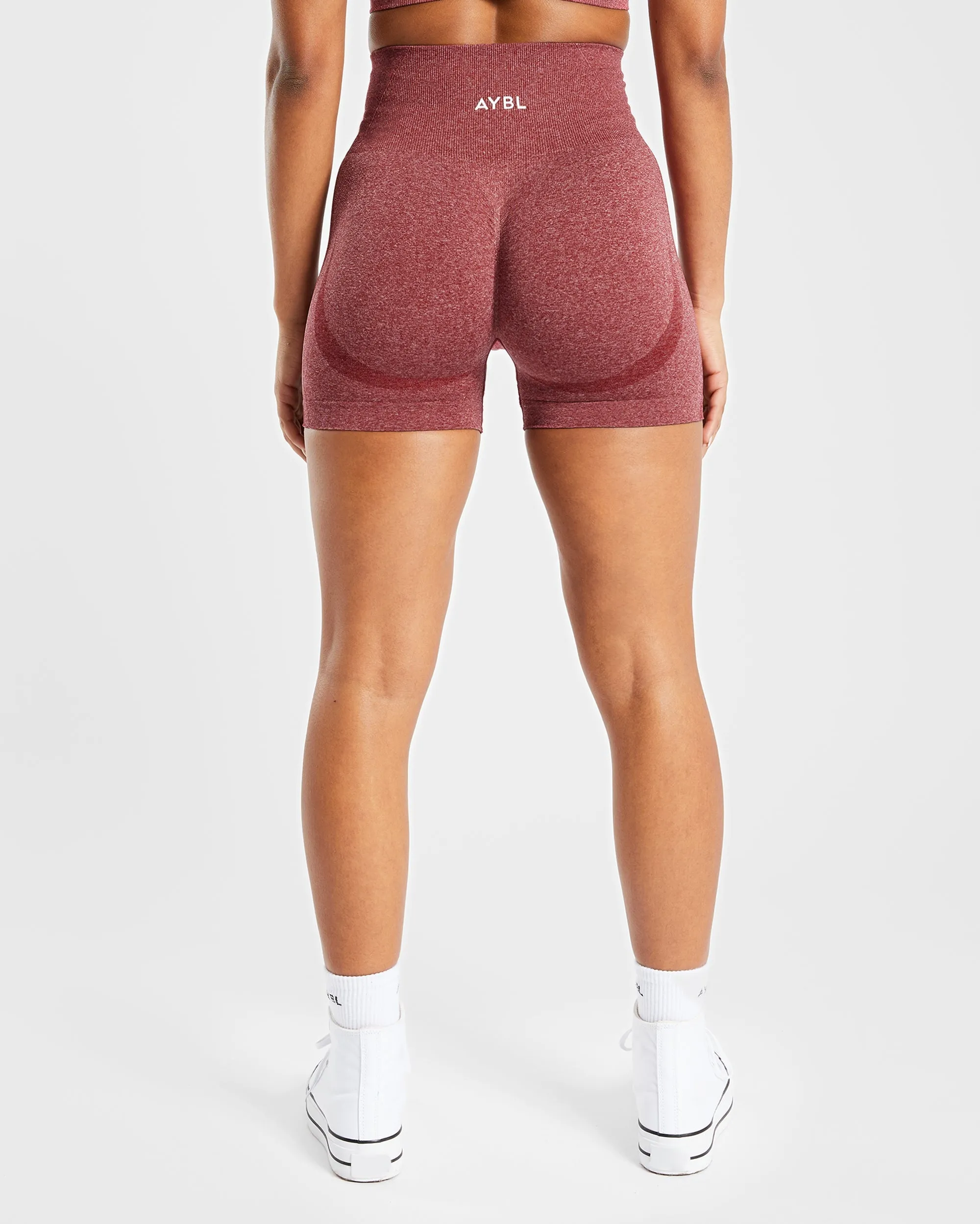 Empower Seamless Shorts - Red Marl