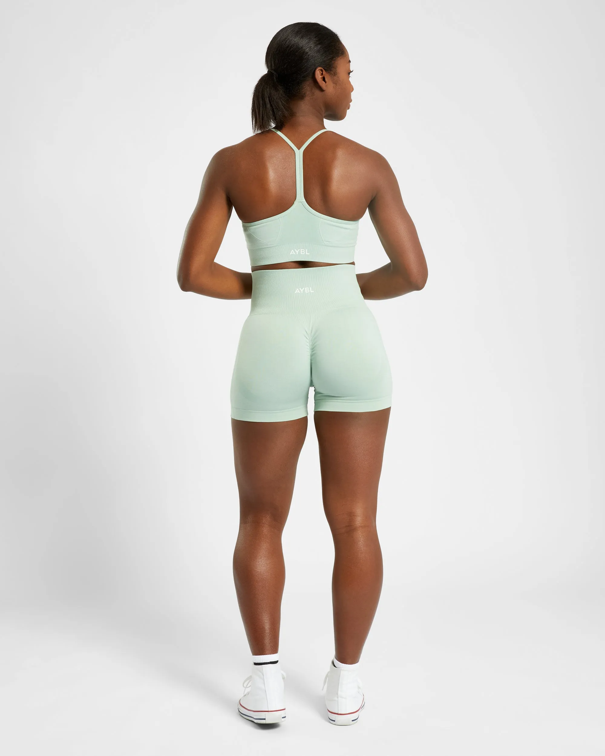 Empower Seamless Shorts - Spring Green Marl