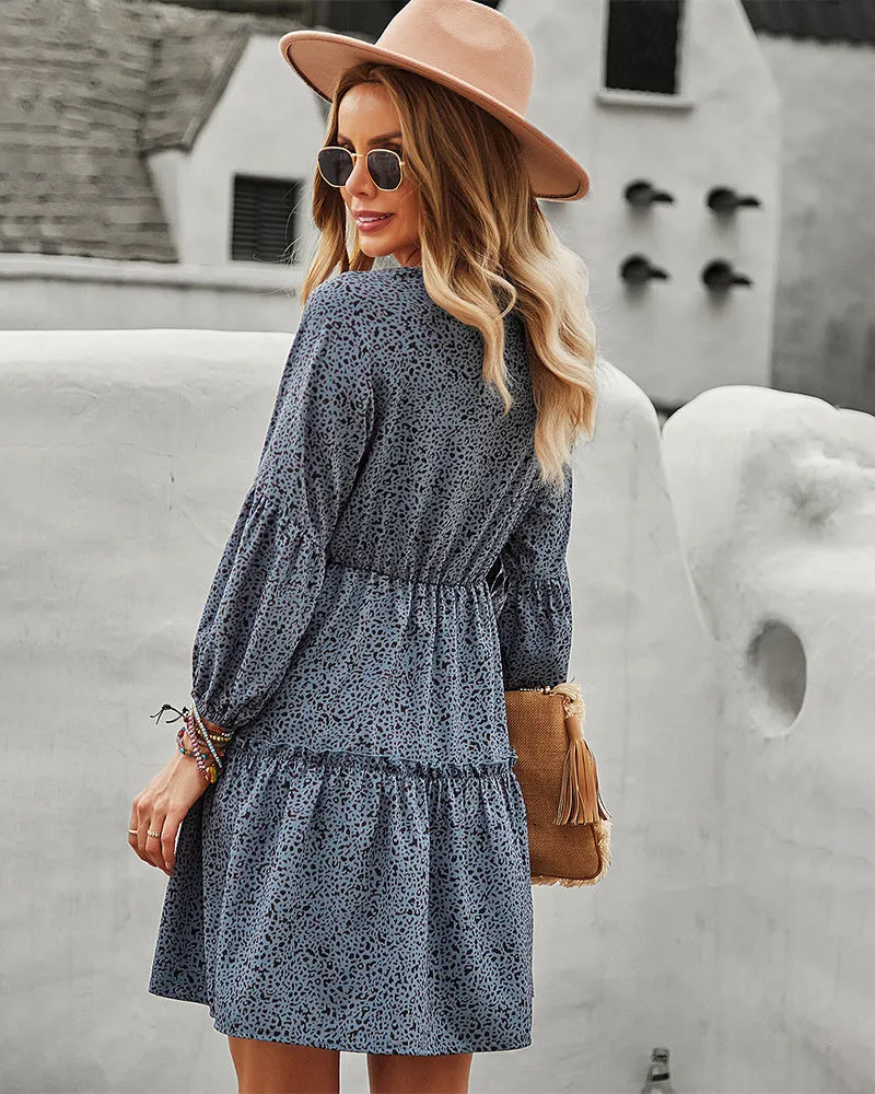 Encore Cotton Pocketed Acid Wash Tiered Dress