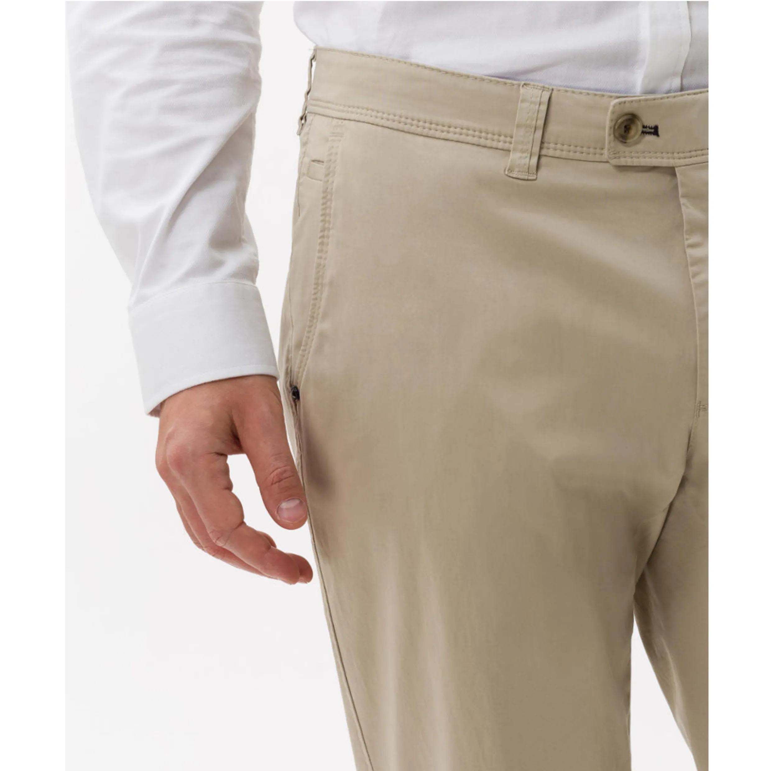 Eurex by Brax Luxury Quality Gaberdine Cotton Chino Jim - Beige 54-1707